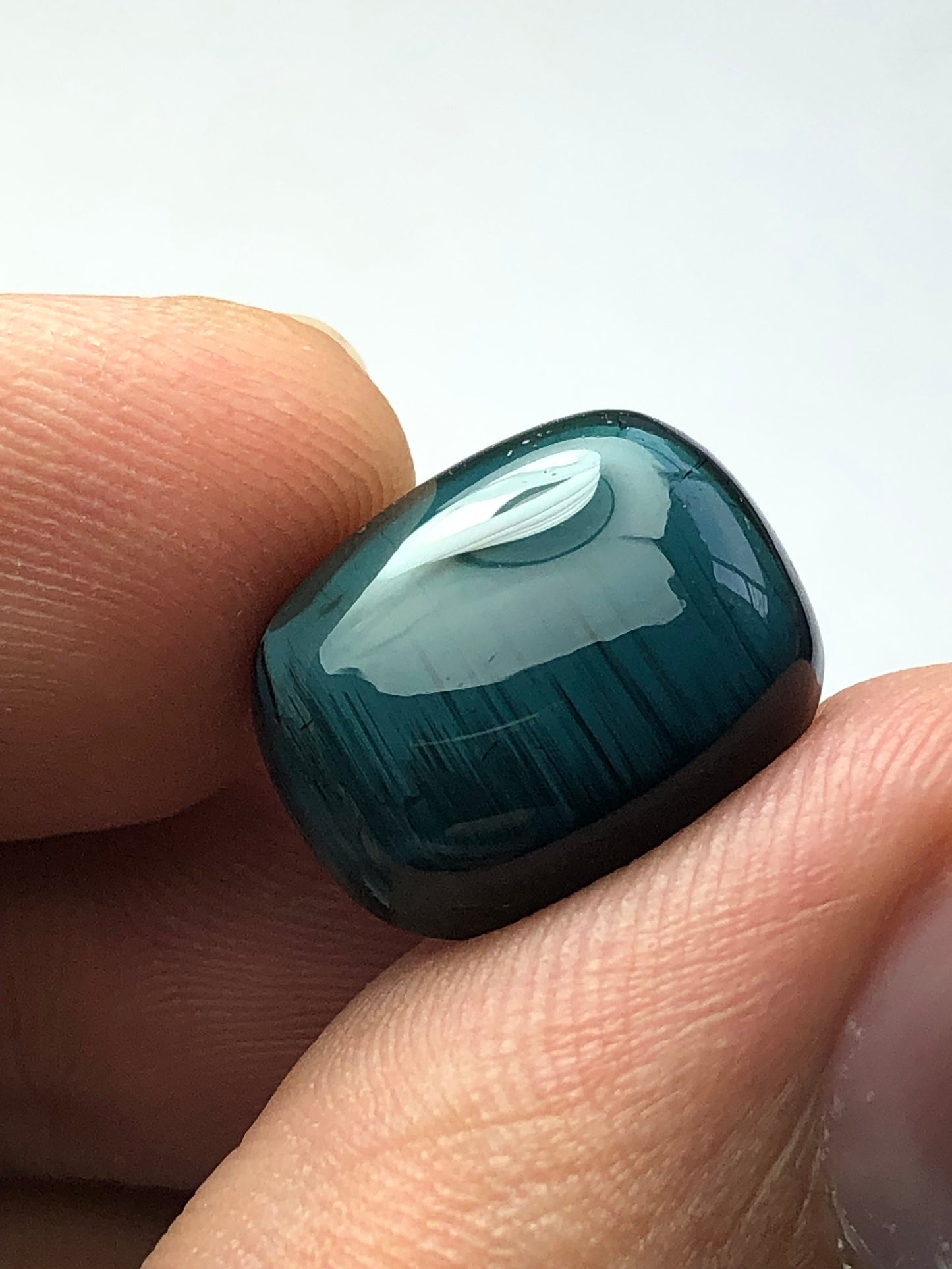 Dark blue tourmaline cabochon 10 carat