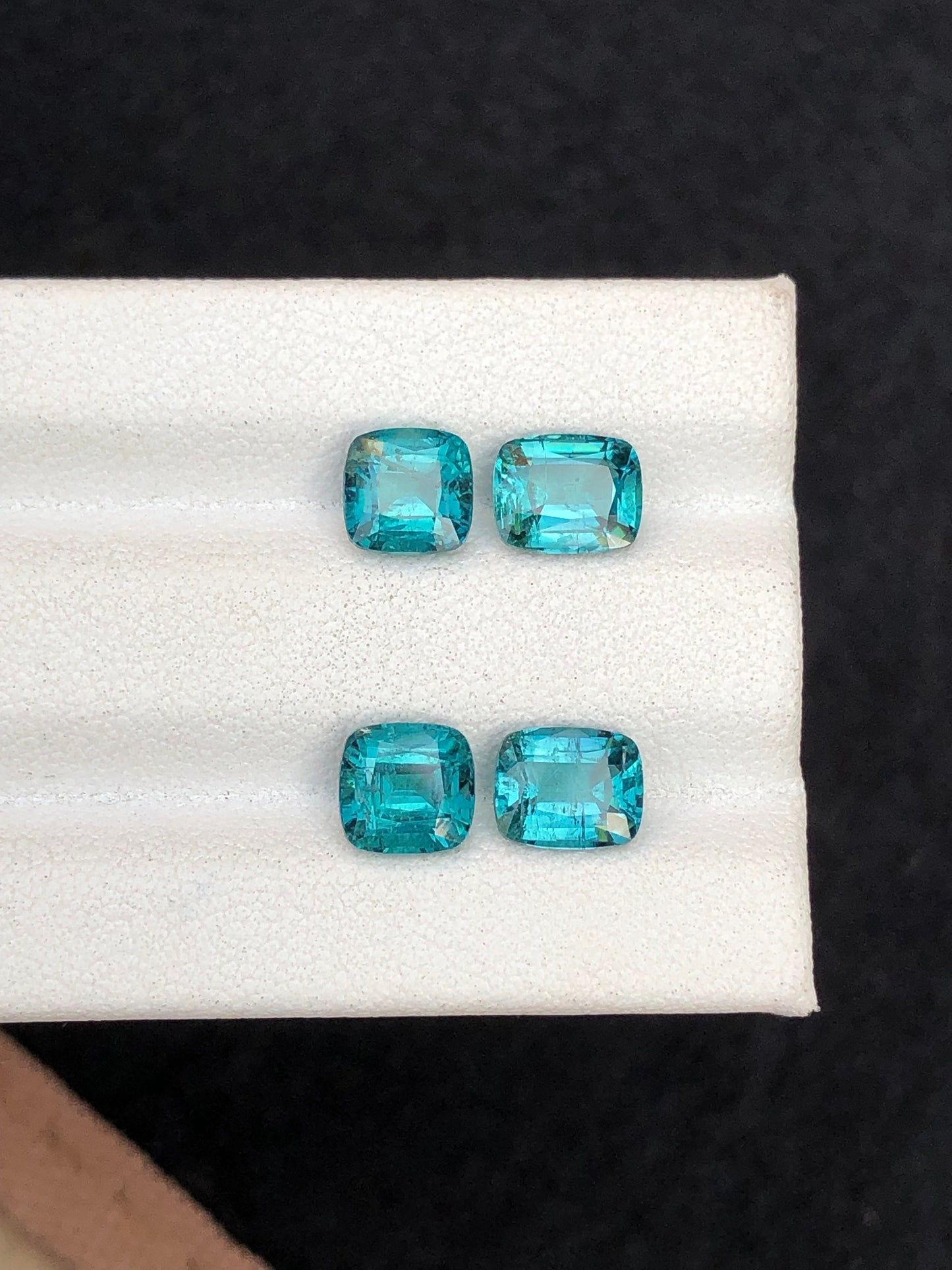 Blue tourmaline pairs 4.15 carats