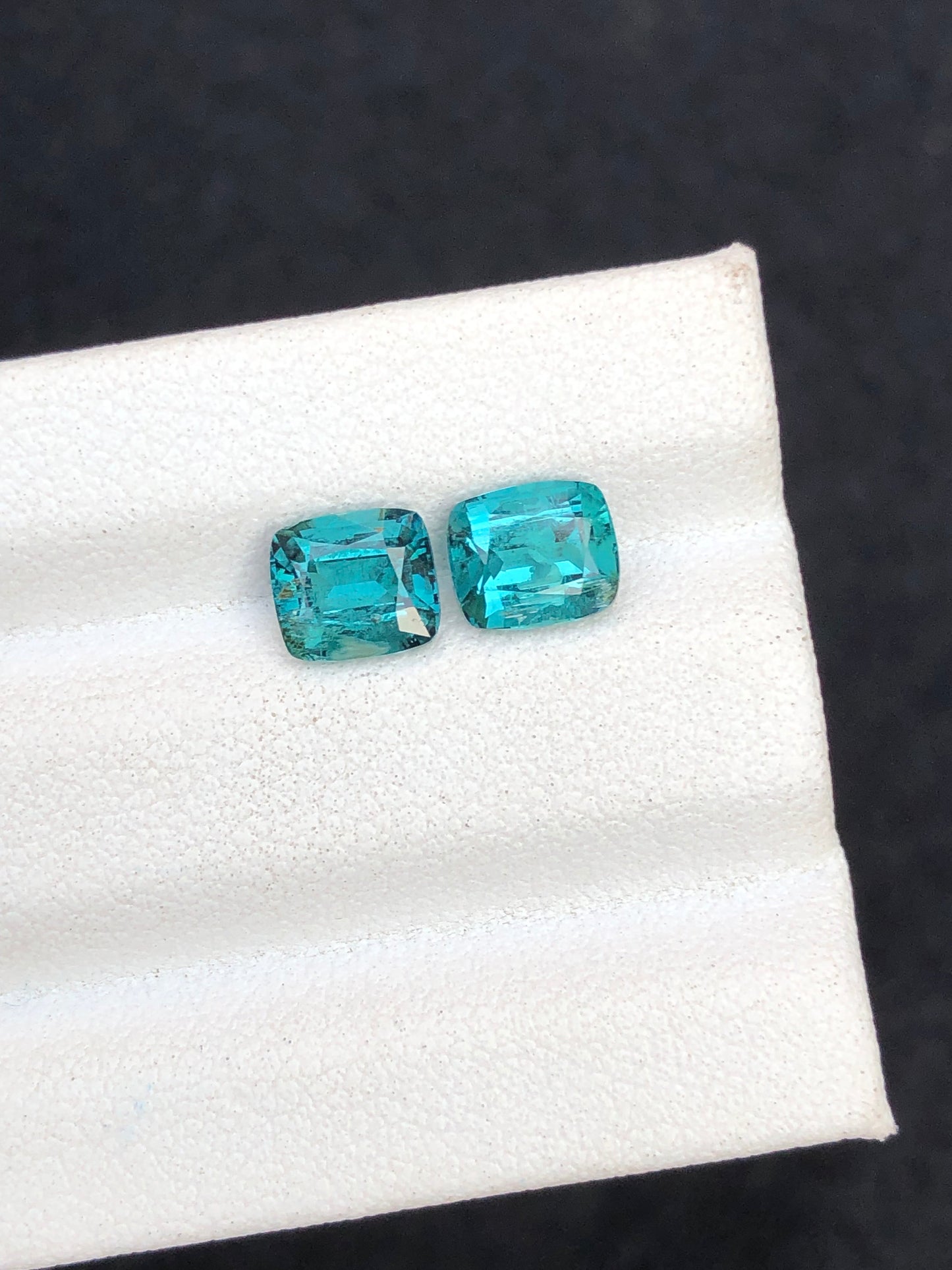 Natural Blue tourmaline pair 1.75 carats