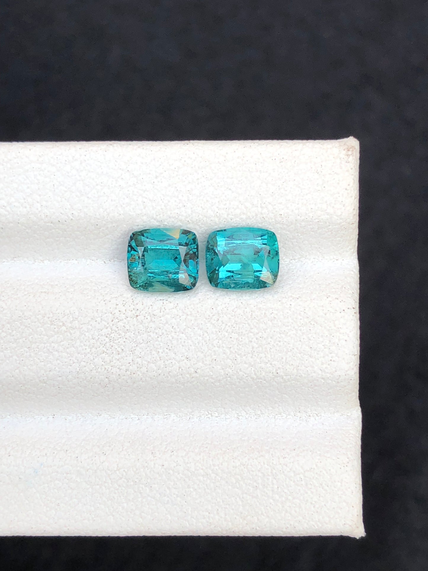 Natural Blue tourmaline pair 1.75 carats