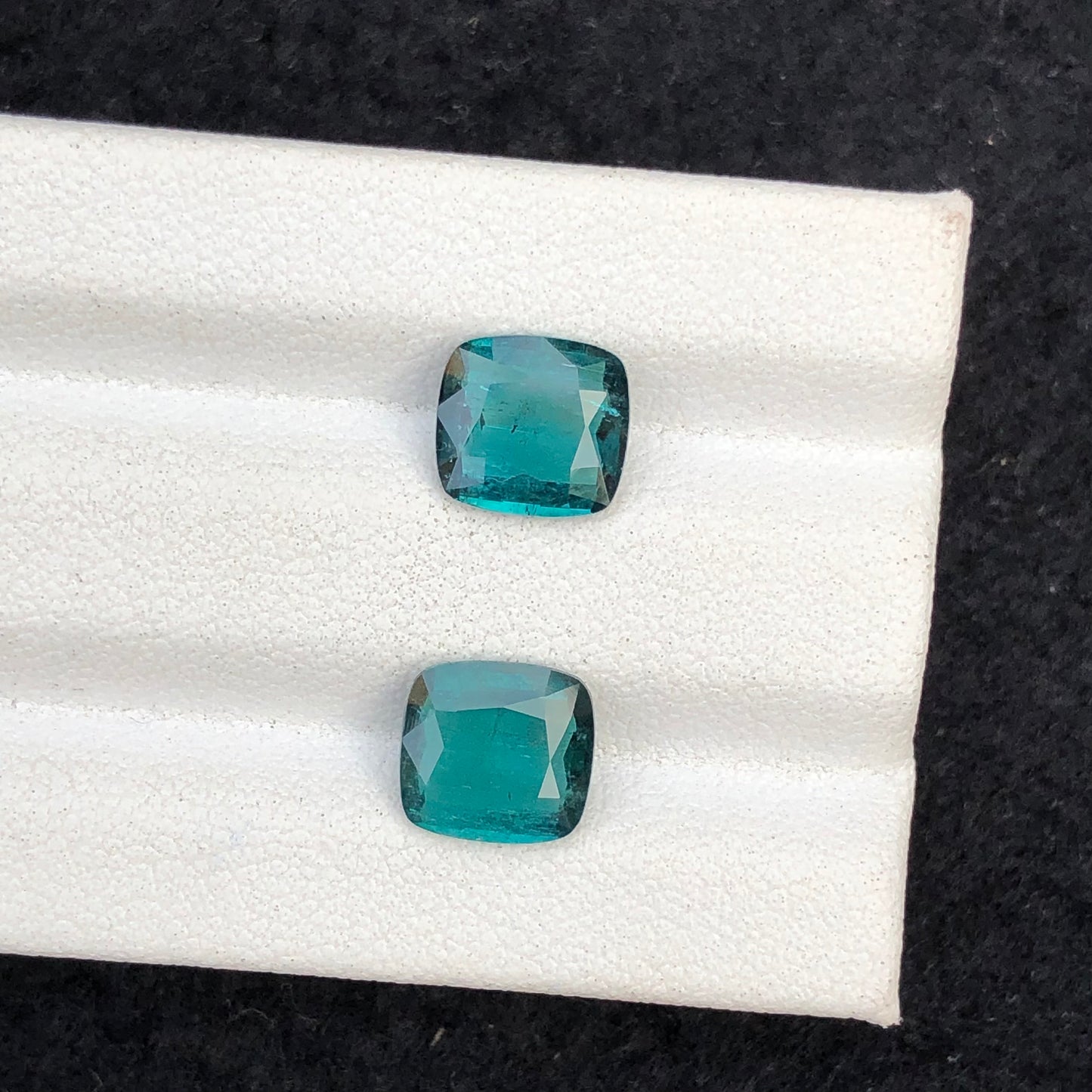 Natural Indicolite tourmaline pair 3 carats