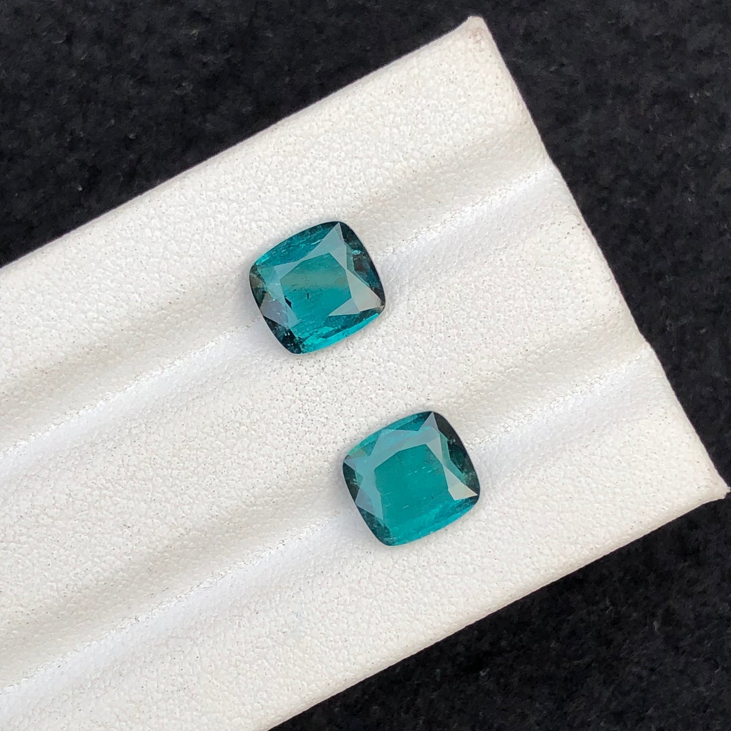 Natural Indicolite tourmaline pair 3 carats