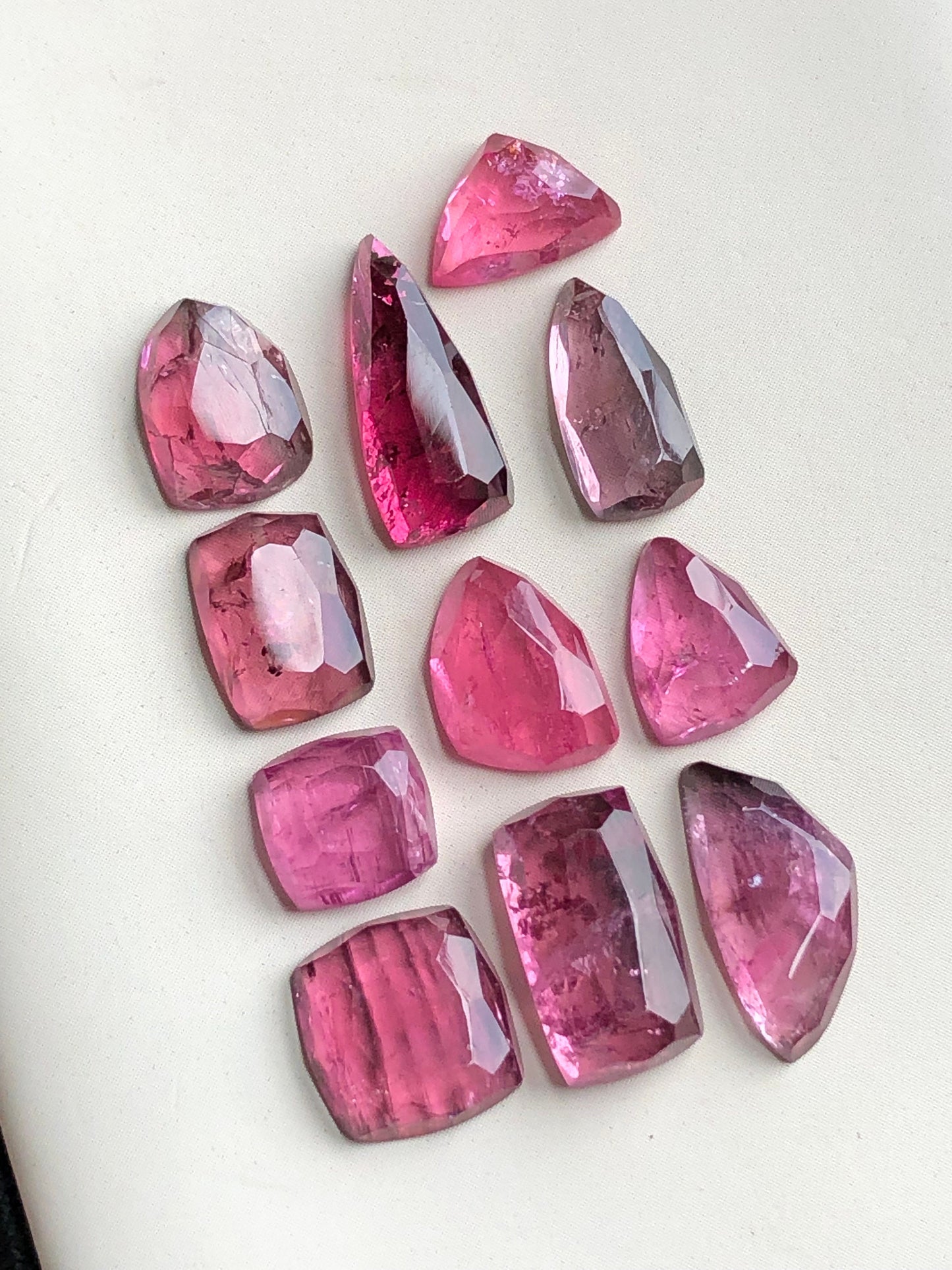 Pink tourmaline rose cuts 27.80 carats