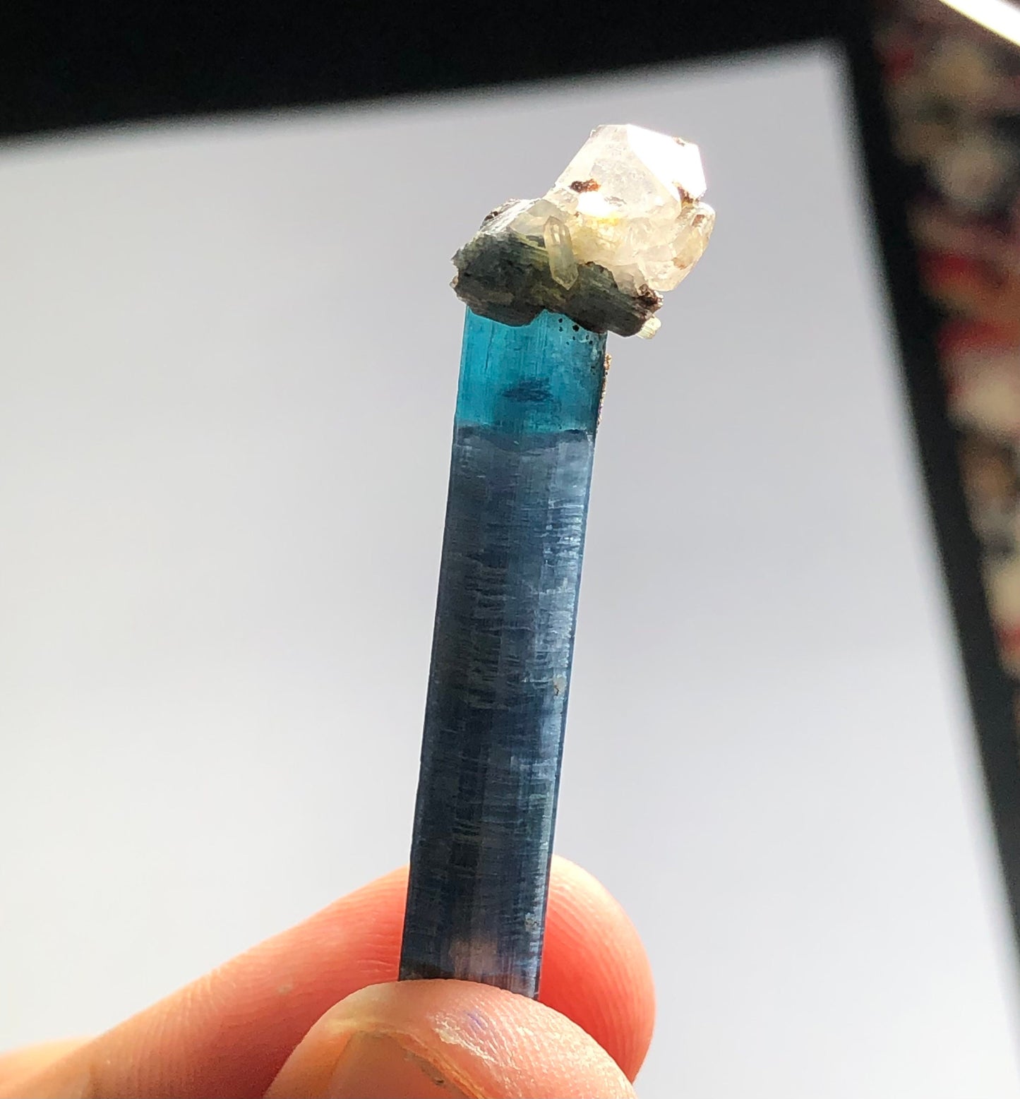 Blue tourmaline crystal 18 carats