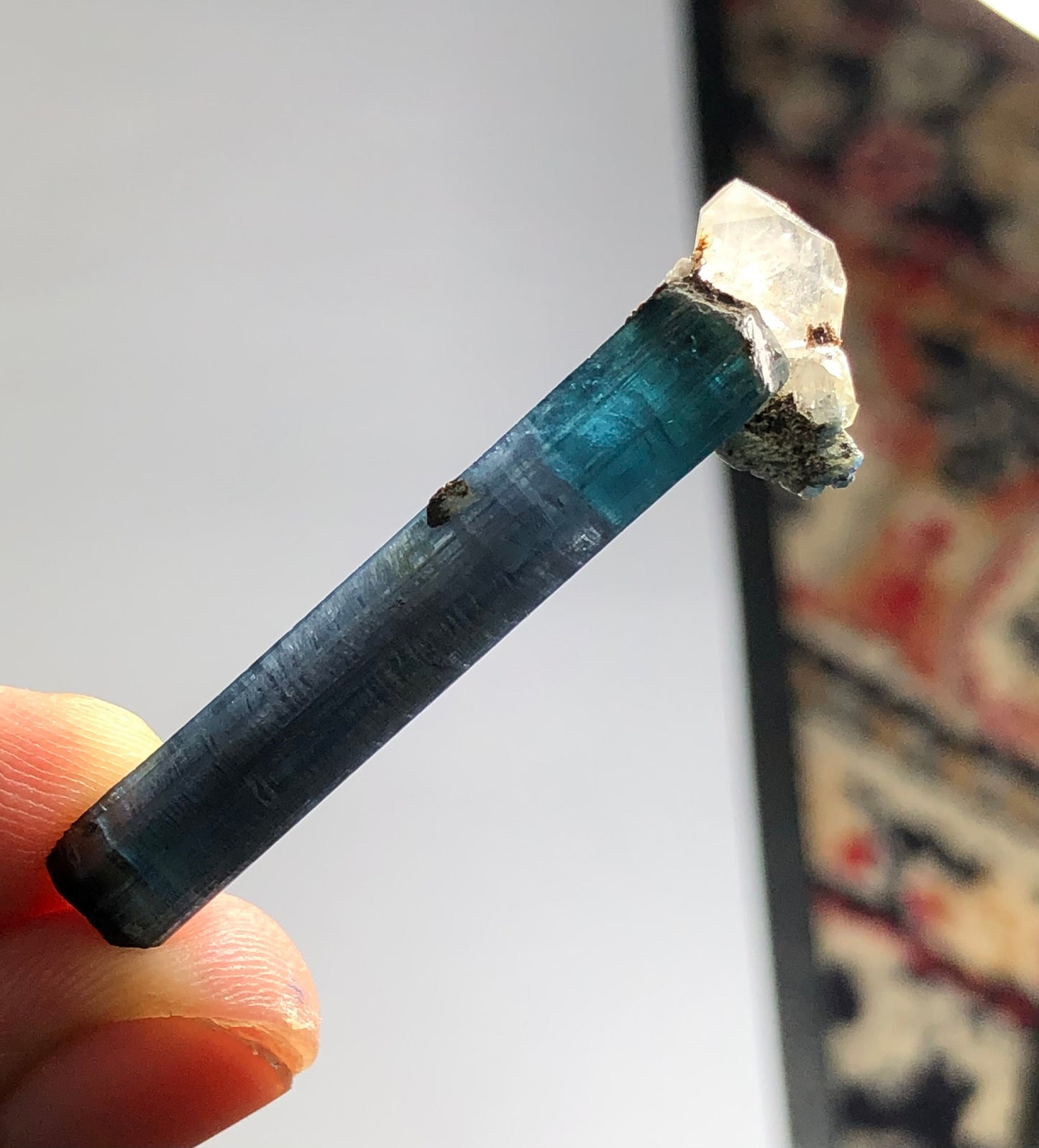 Blue tourmaline crystal 18 carats