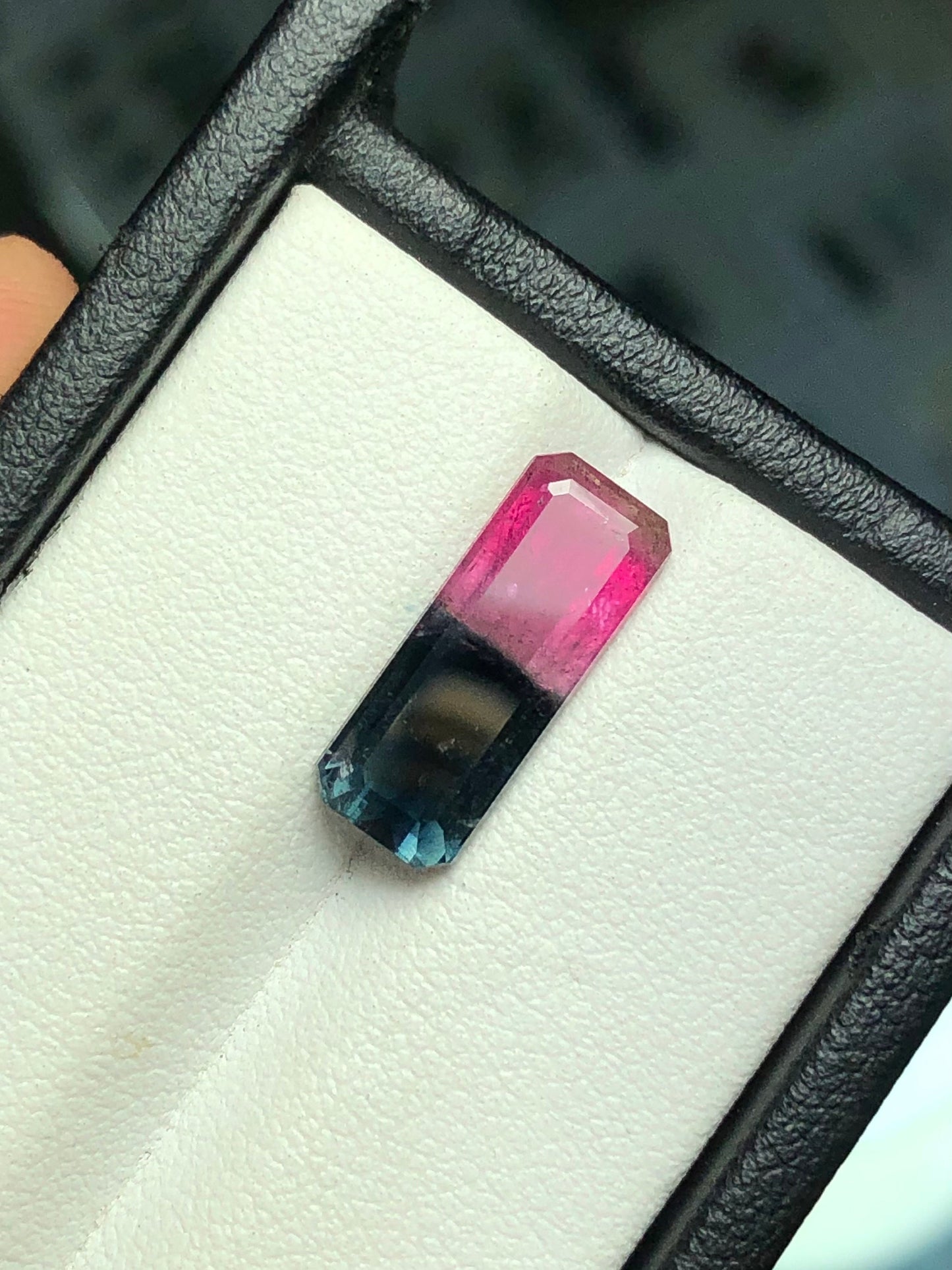 4 carat unique bi colour tourmaline origin Afghanistan