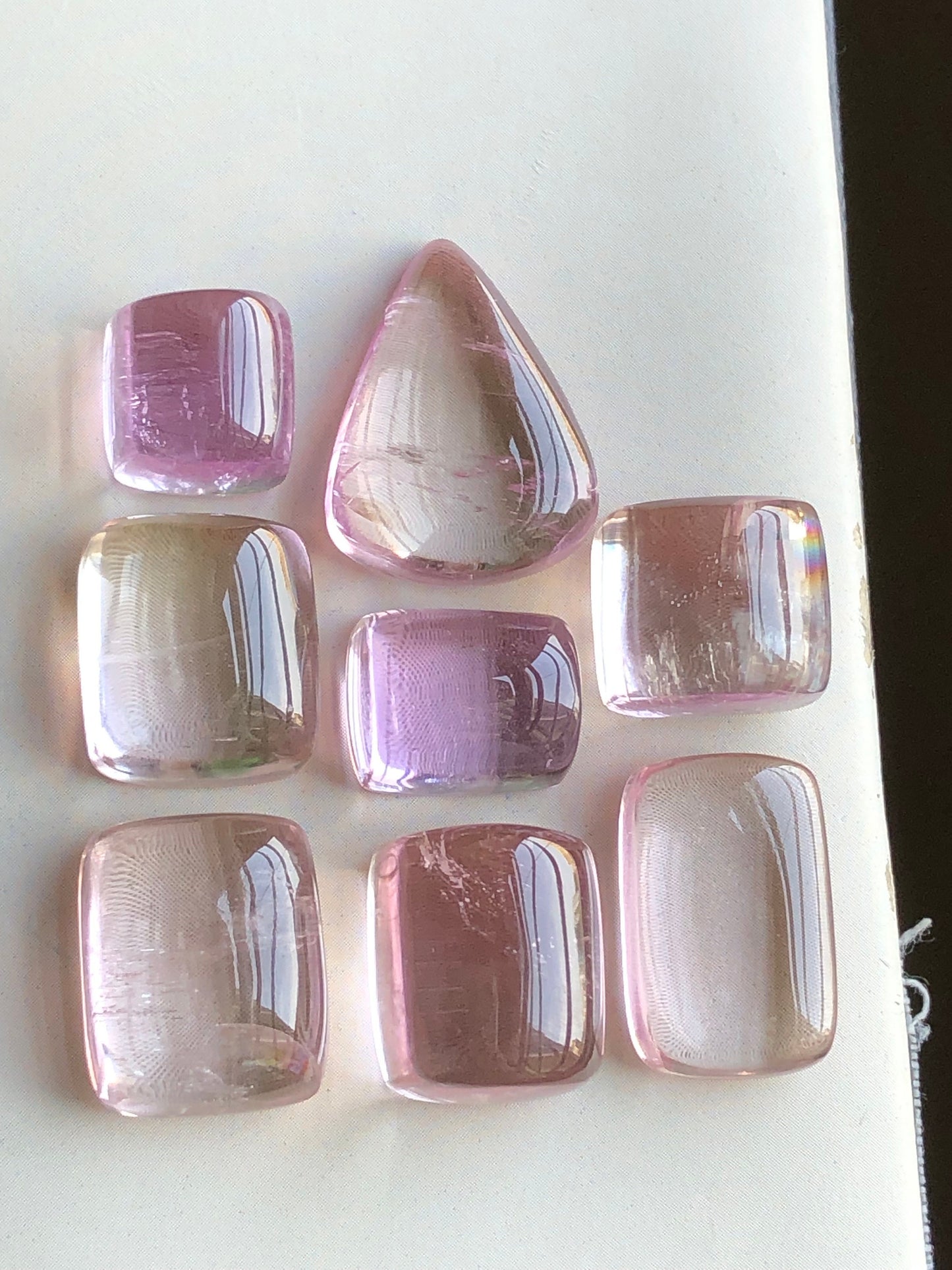 Kunzite cabochons lot 140 carats