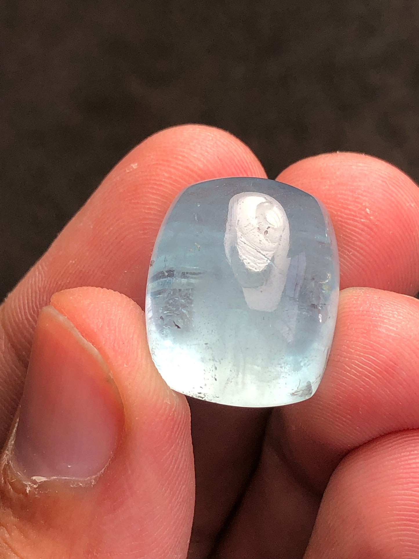 34 carat huge blue aquamarine cabochon flat back