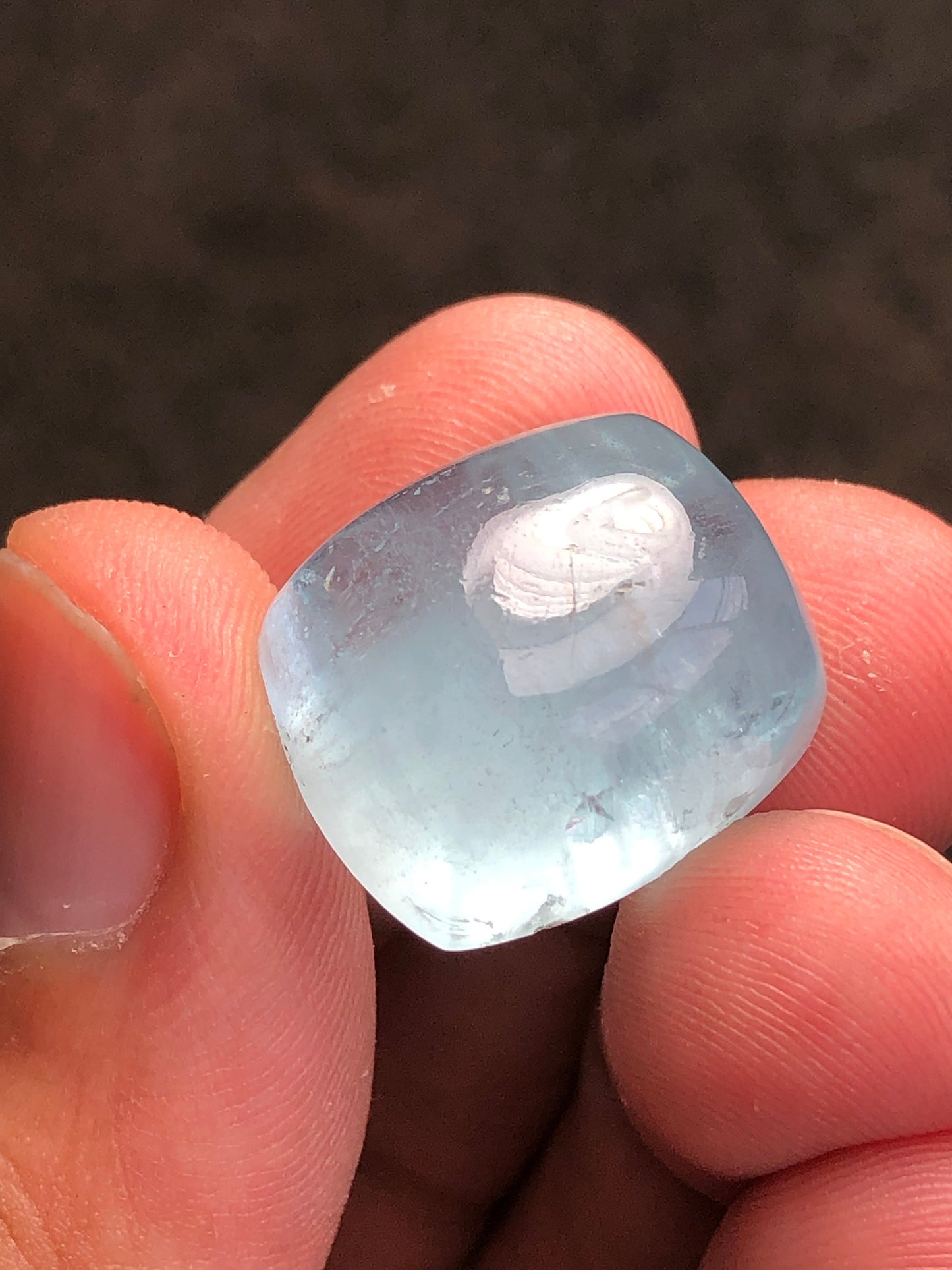 34 carat huge blue aquamarine cabochon flat back