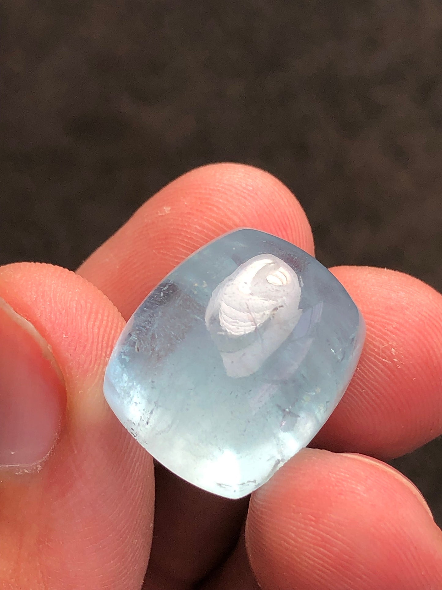 34 carat huge blue aquamarine cabochon flat back