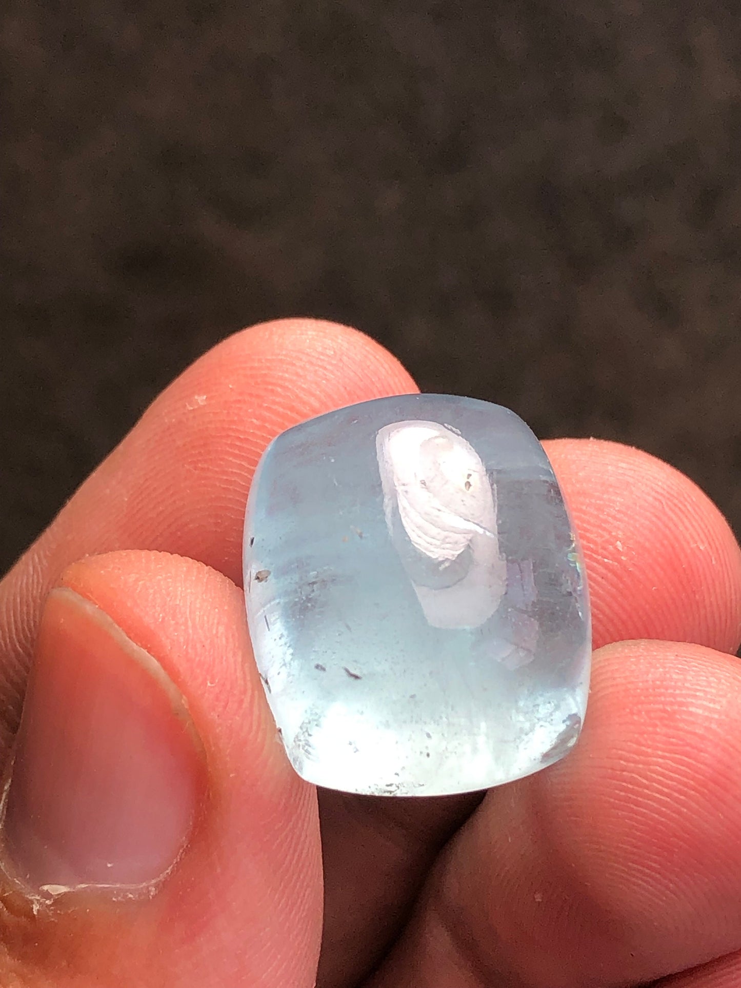 34 carat huge blue aquamarine cabochon flat back