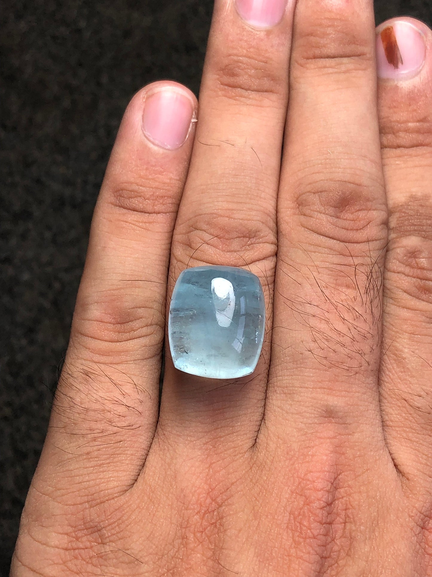 34 carat huge blue aquamarine cabochon flat back