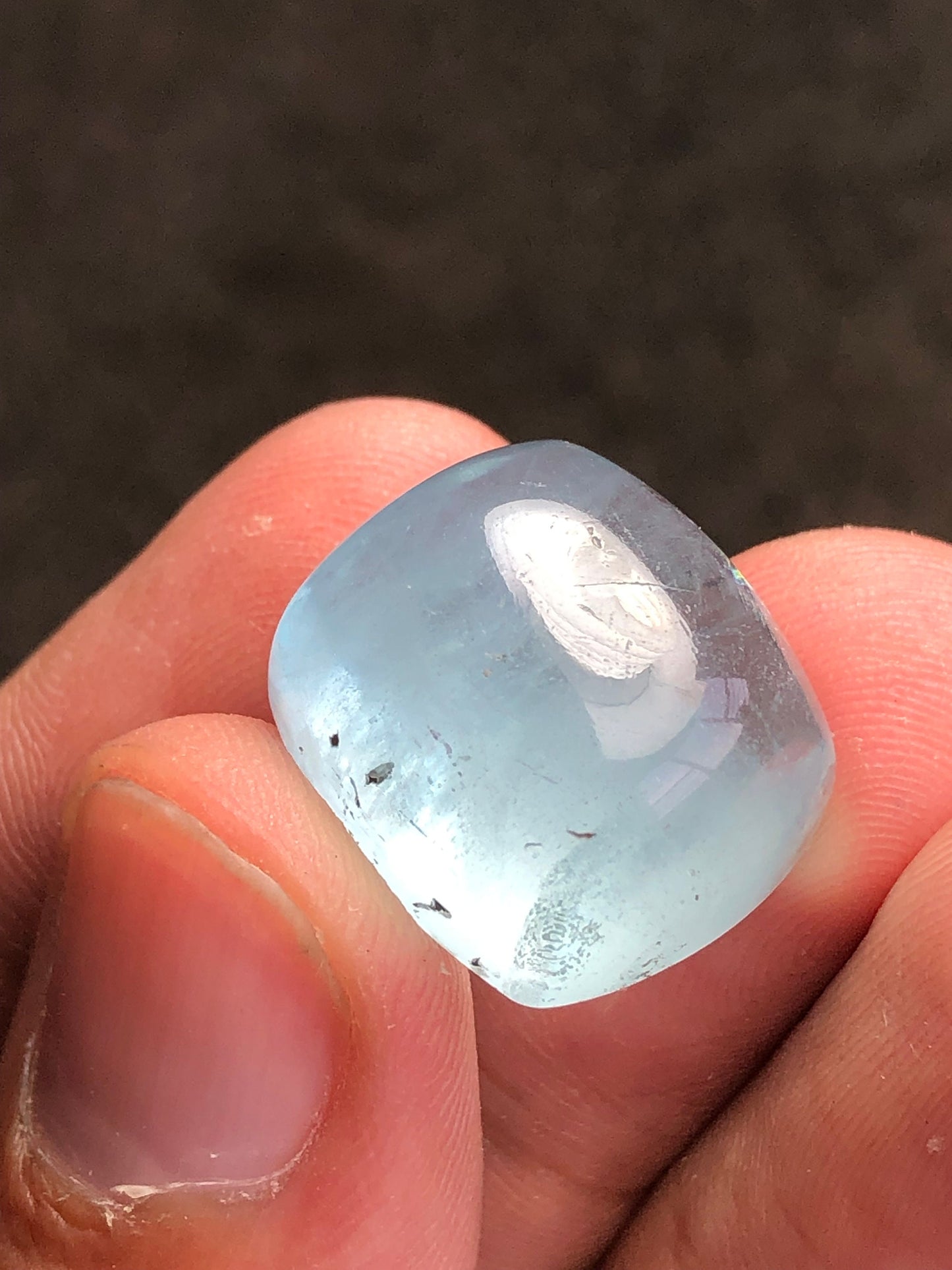 34 carat huge blue aquamarine cabochon flat back