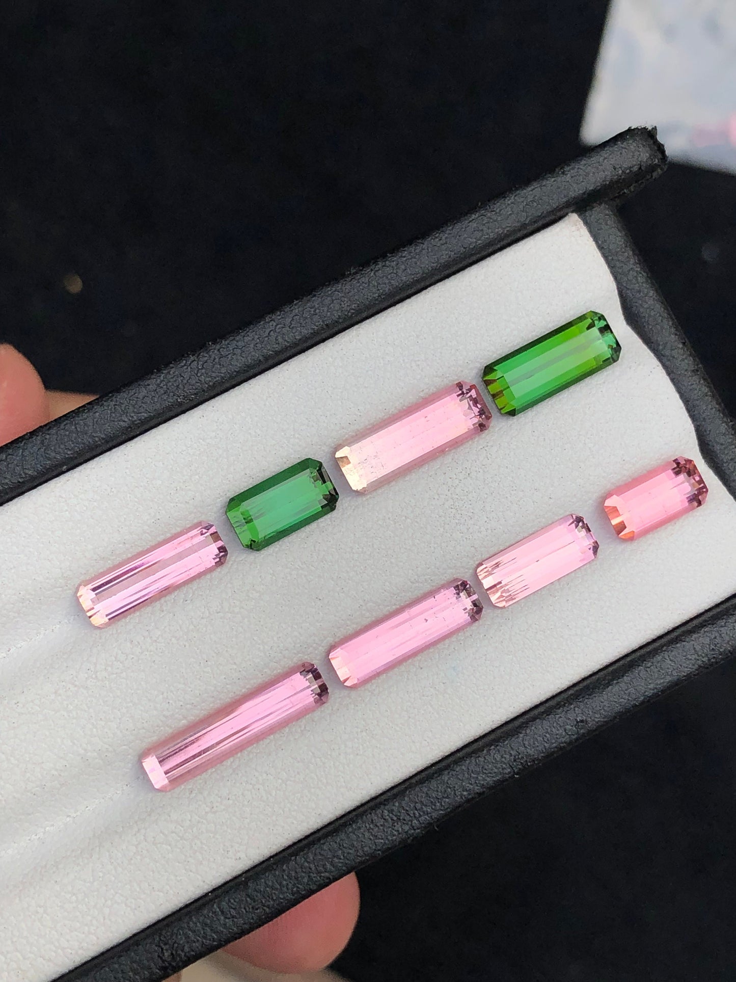 Pink green tourmaline lot origin Afghanistan 10.50 carats