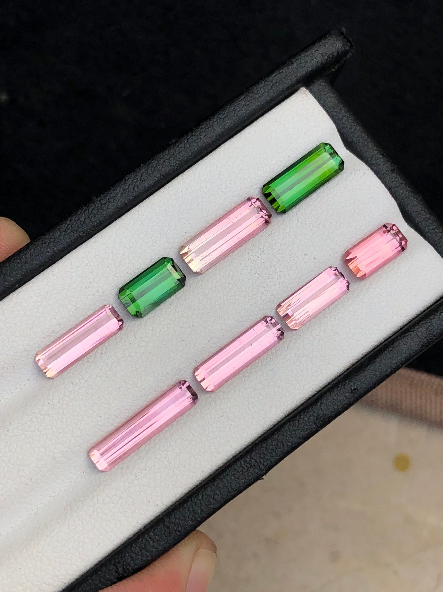 Pink green tourmaline lot origin Afghanistan 10.50 carats