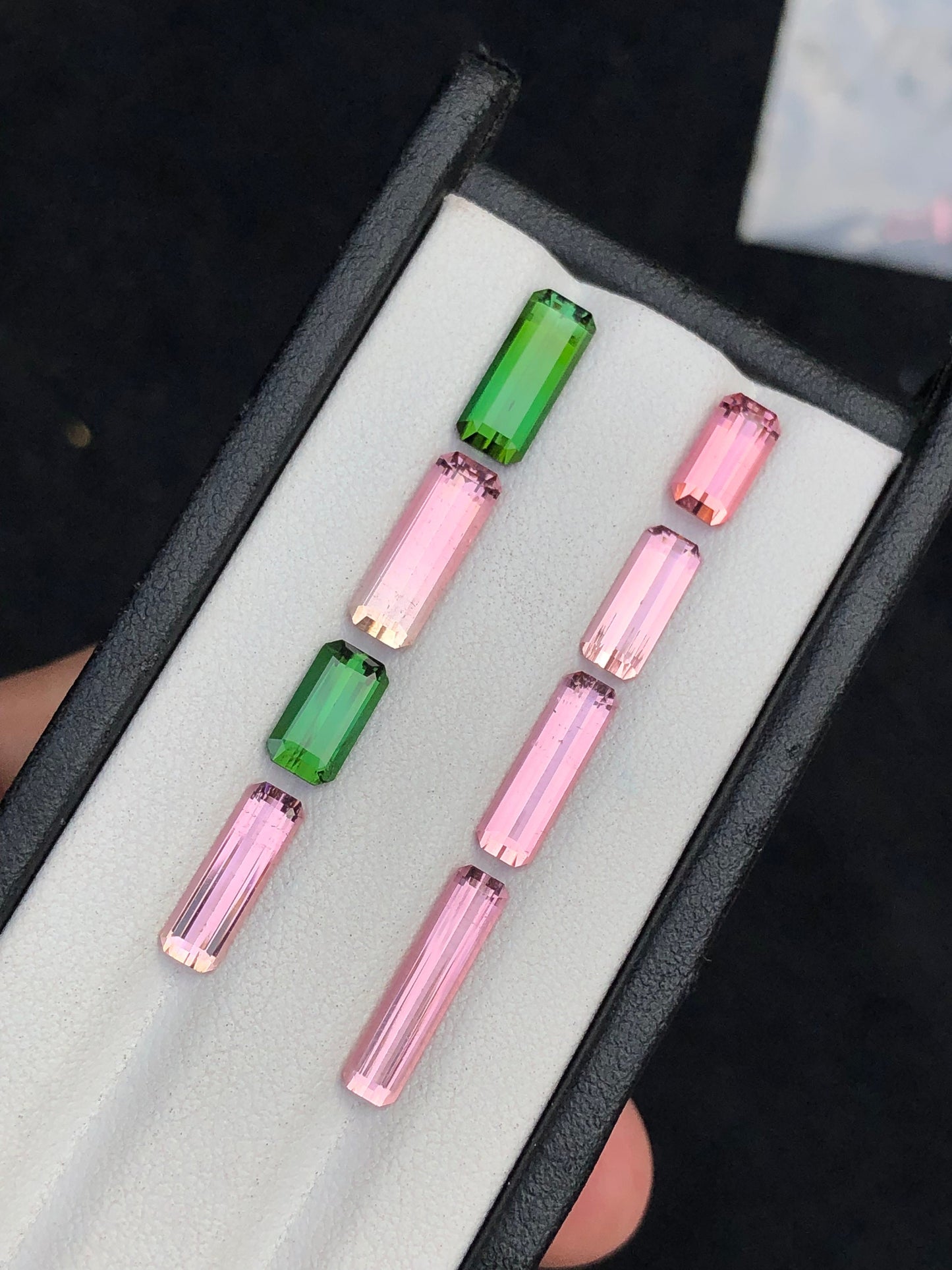 Pink green tourmaline lot origin Afghanistan 10.50 carats