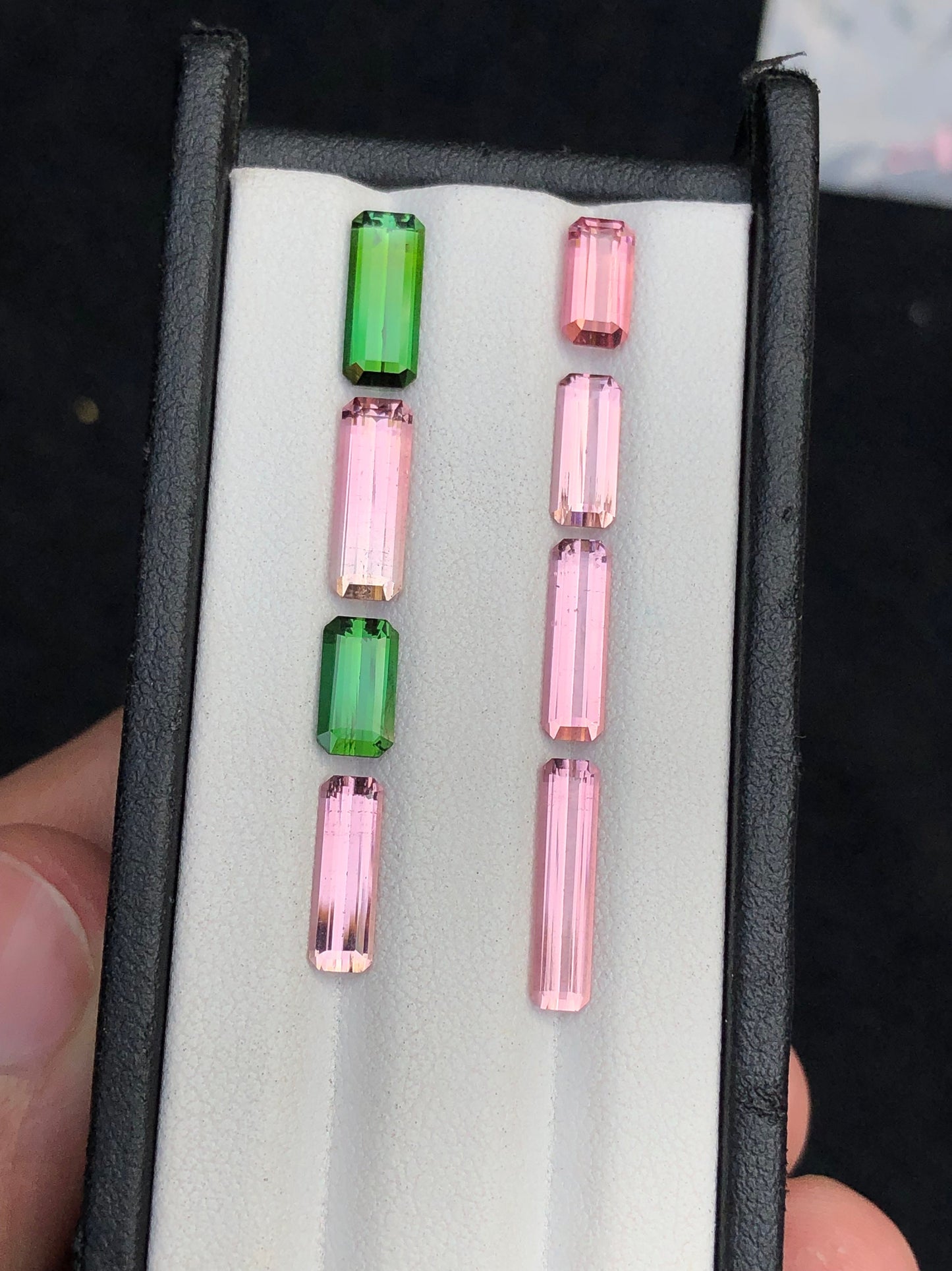 Pink green tourmaline lot origin Afghanistan 10.50 carats