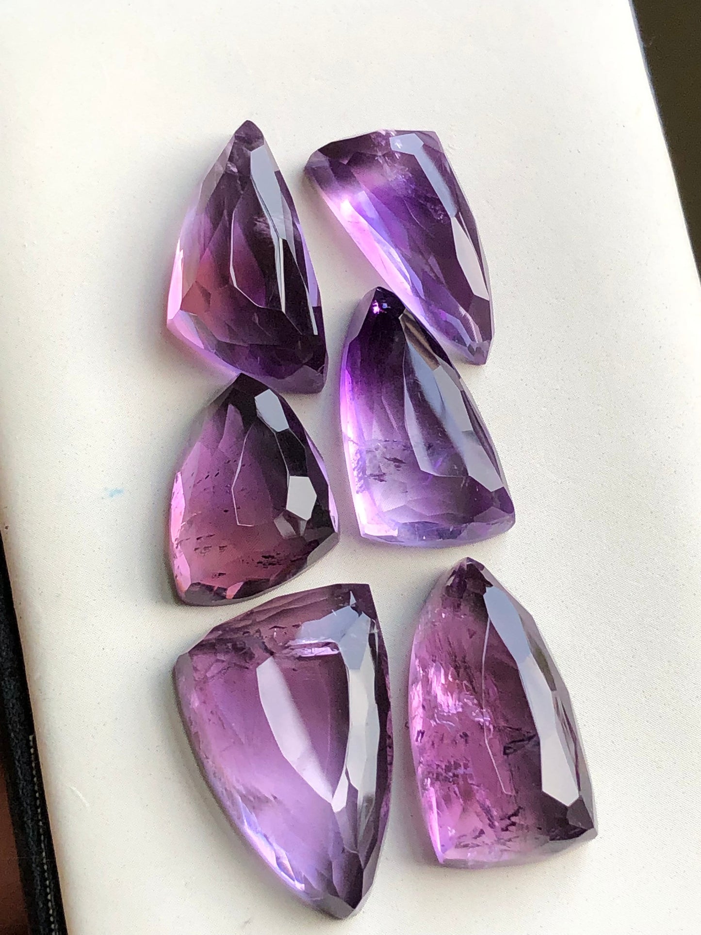 Natural amythyst rose cuts lot 98.20 carats