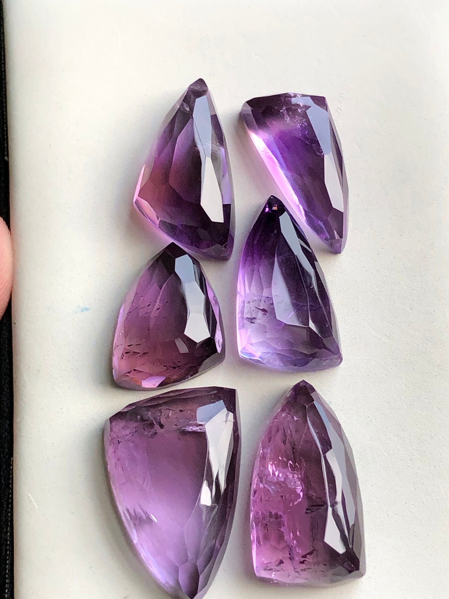 Natural amythyst rose cuts lot 98.20 carats