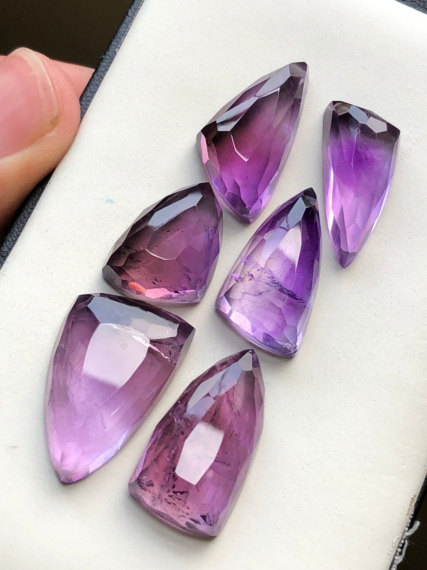 Natural amythyst rose cuts lot 98.20 carats