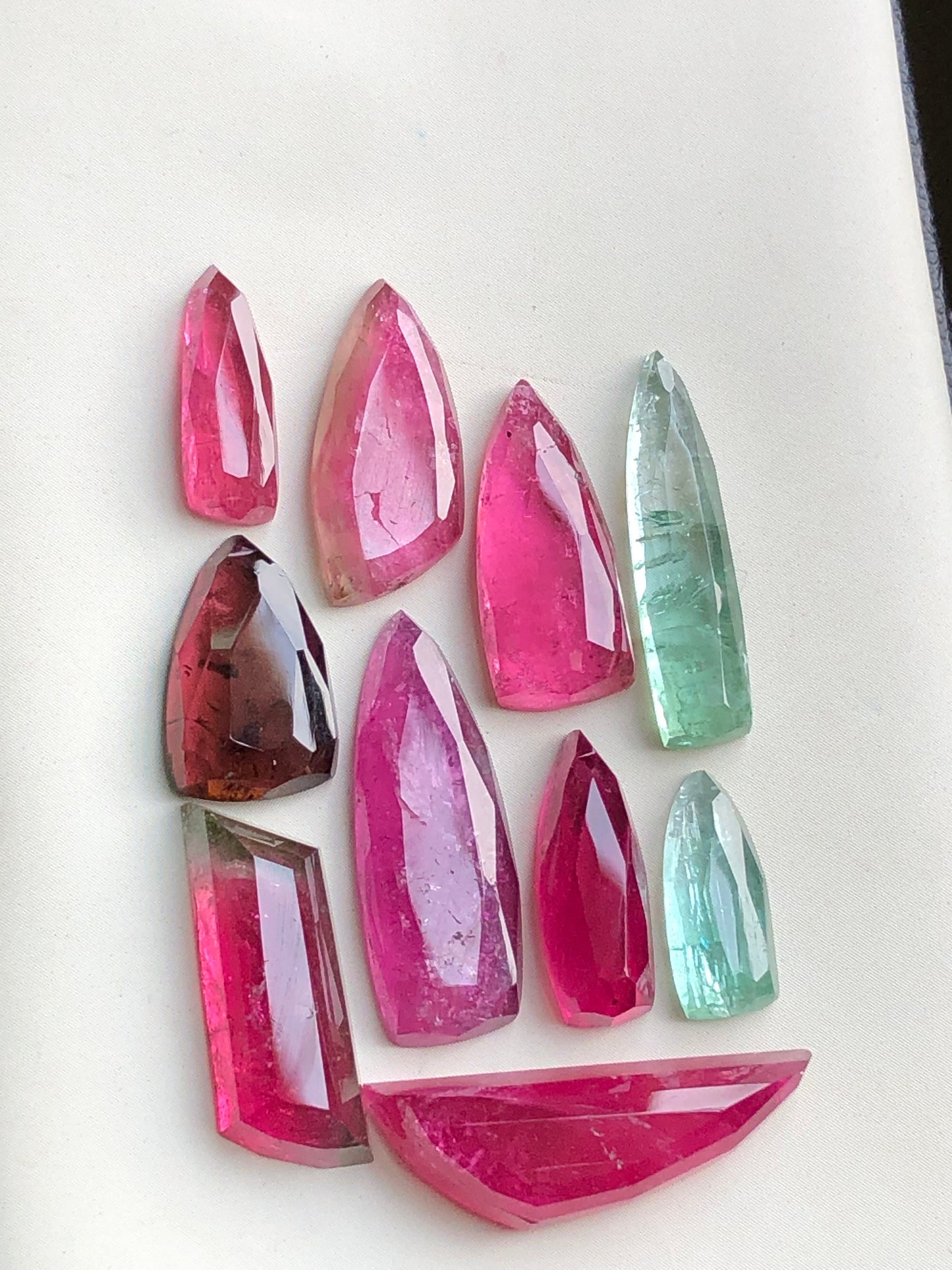 Natural tourmaline rose cuts lot origin Afghanistan kunar mines 50 carats