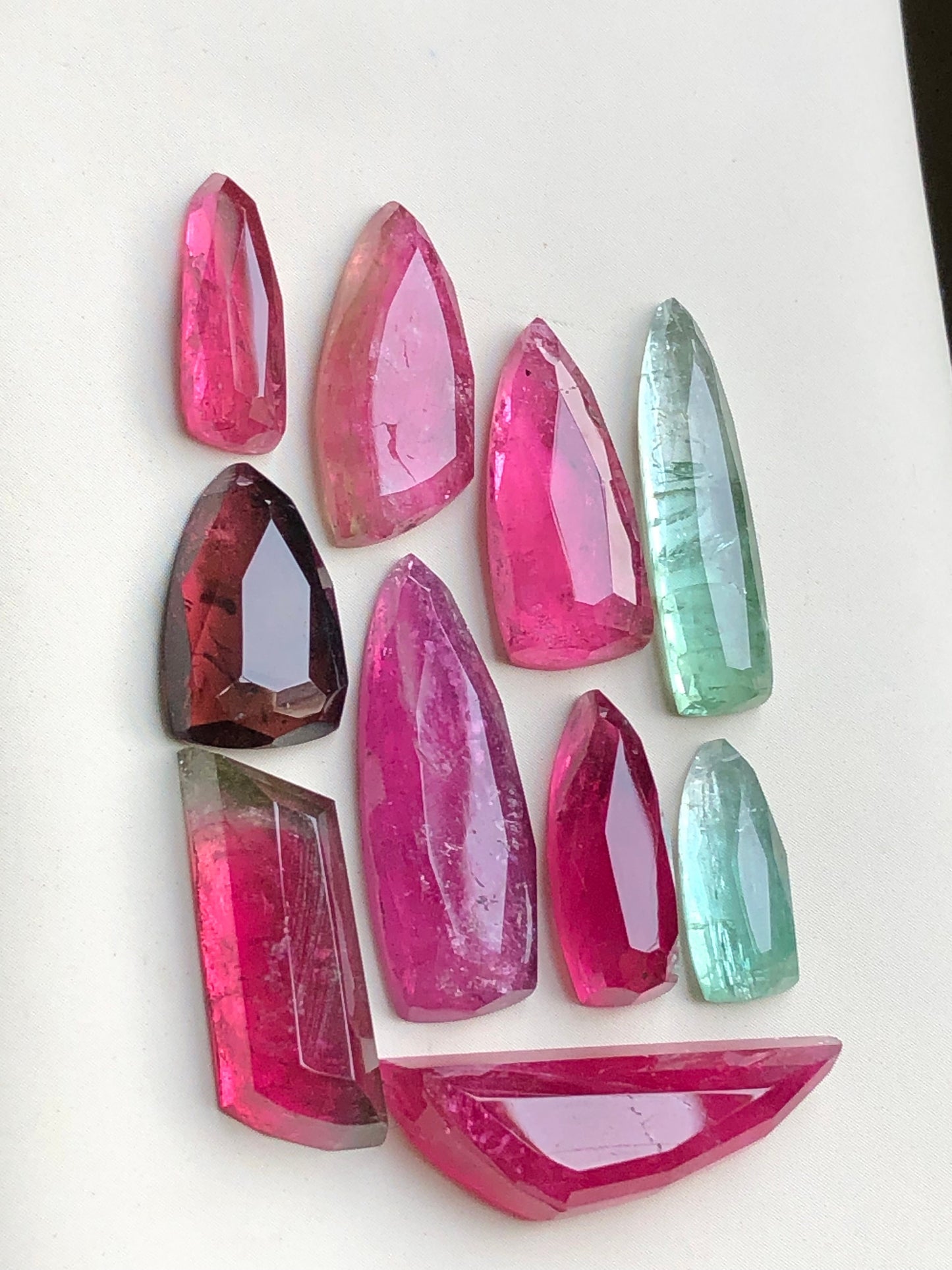 Natural tourmaline rose cuts lot origin Afghanistan kunar mines 50 carats