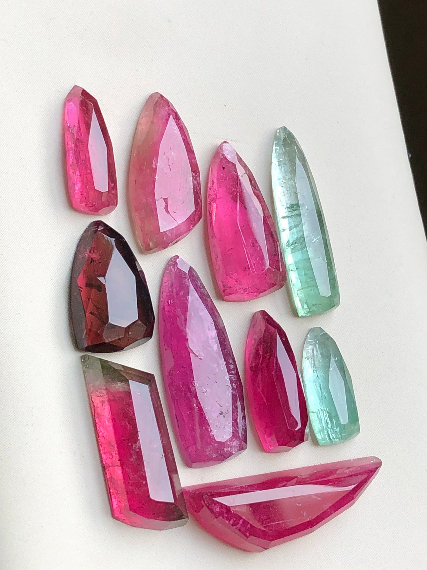 Natural tourmaline rose cuts lot origin Afghanistan kunar mines 50 carats