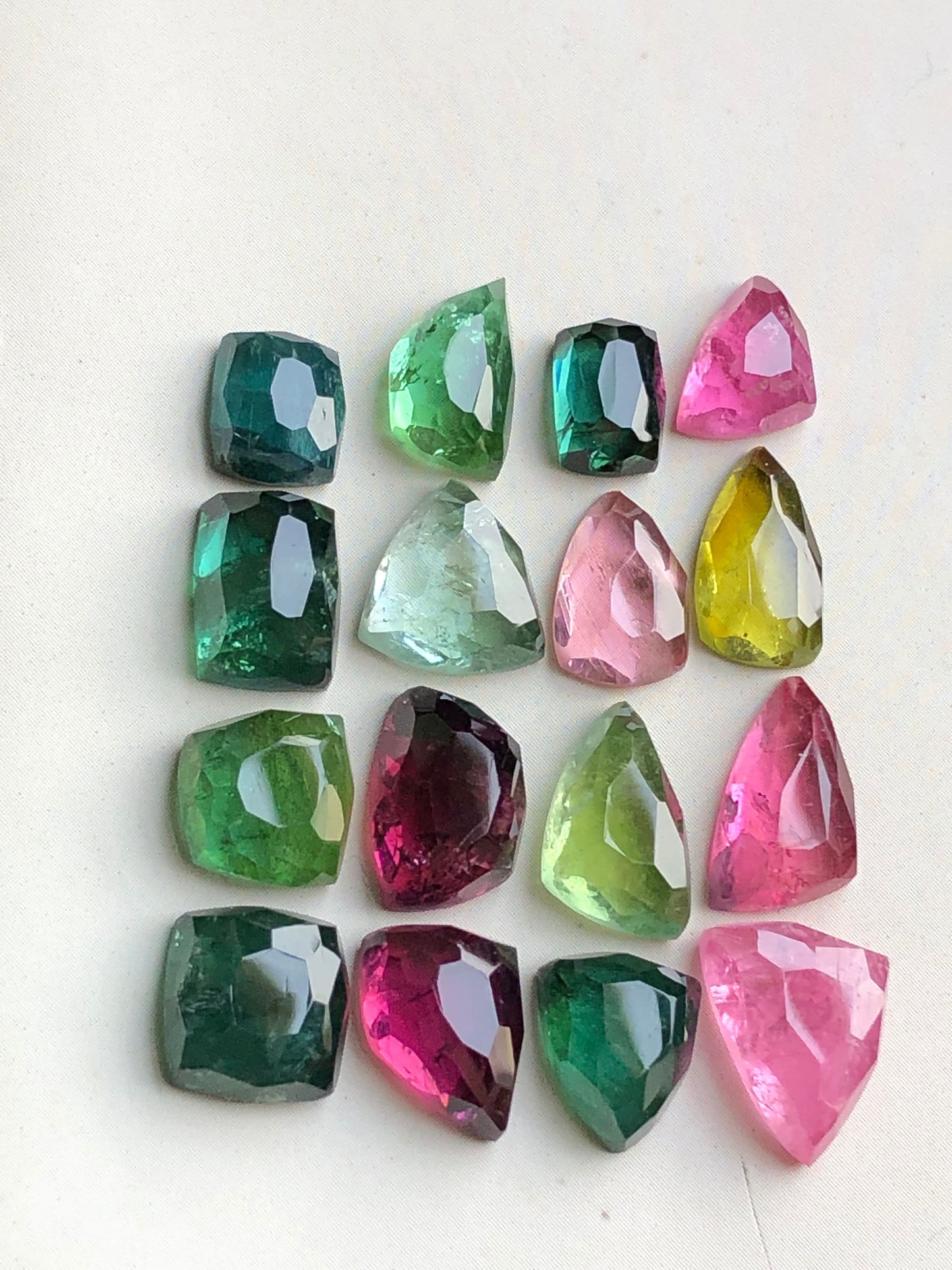 Multi colours tourmaline rose cuts lot origin Afghanistan kunar mines 40 carats