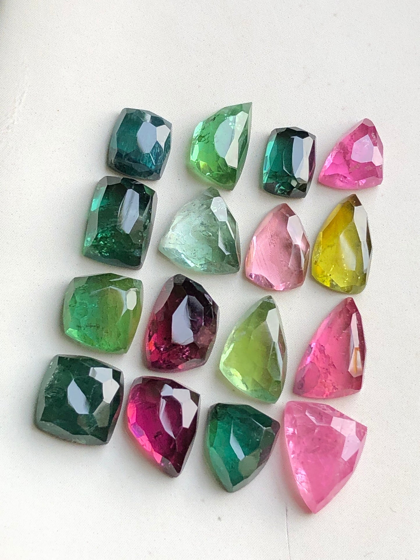 Multi colours tourmaline rose cuts lot origin Afghanistan kunar mines 40 carats