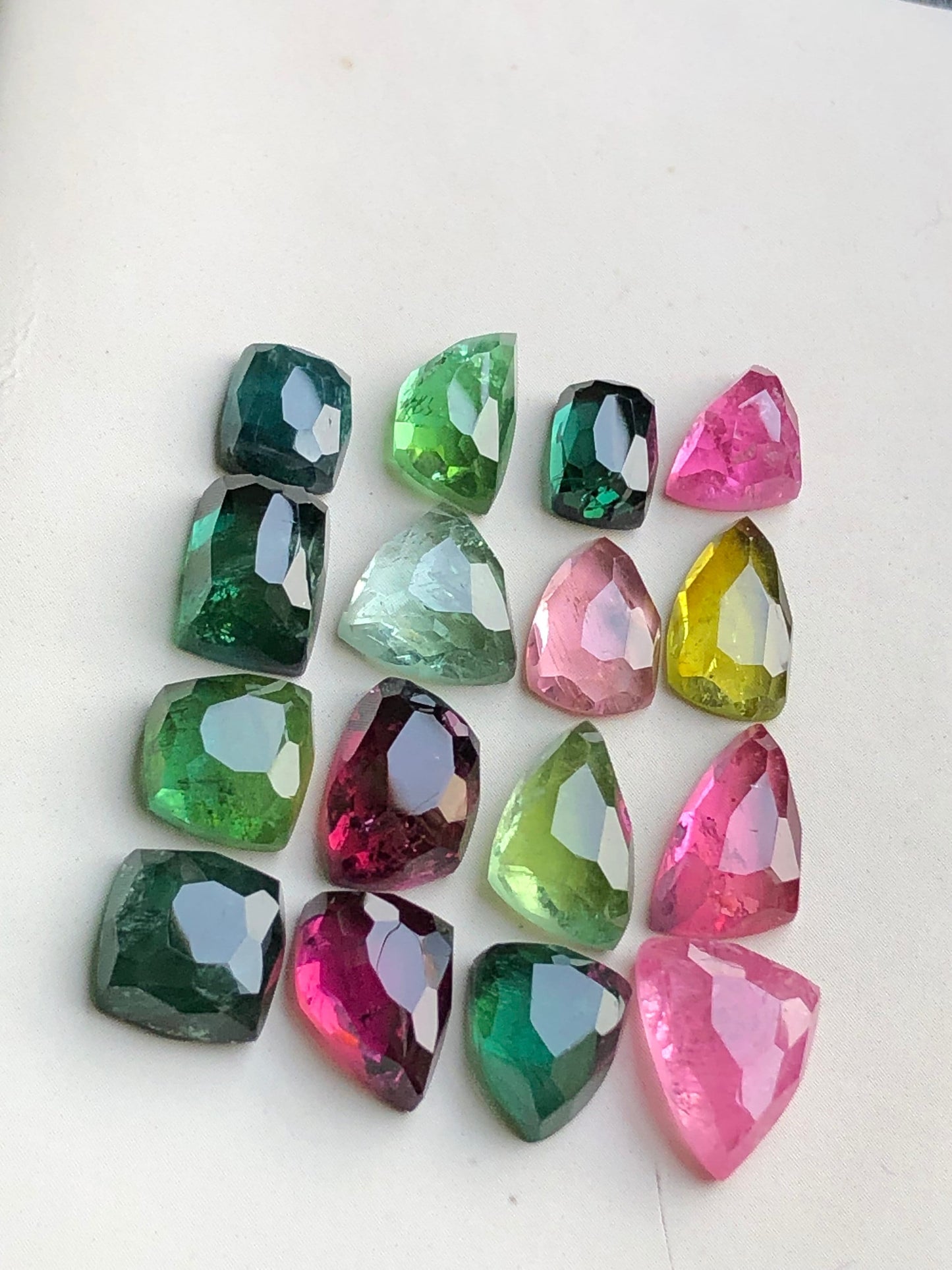 Multi colours tourmaline rose cuts lot origin Afghanistan kunar mines 40 carats