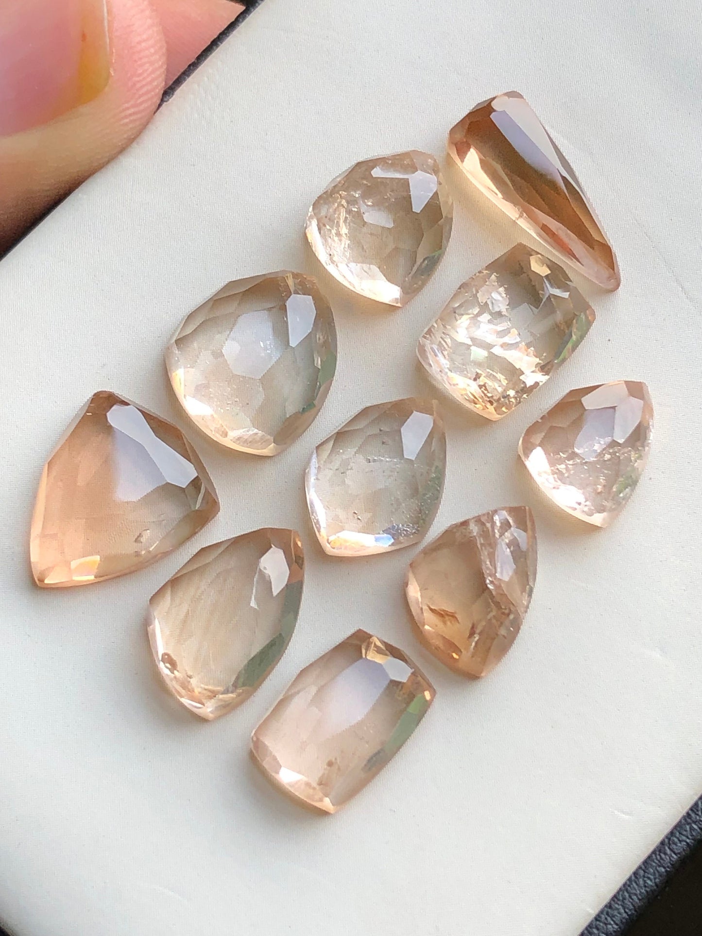 Natural topaz rose cuts lot 62.90 carats