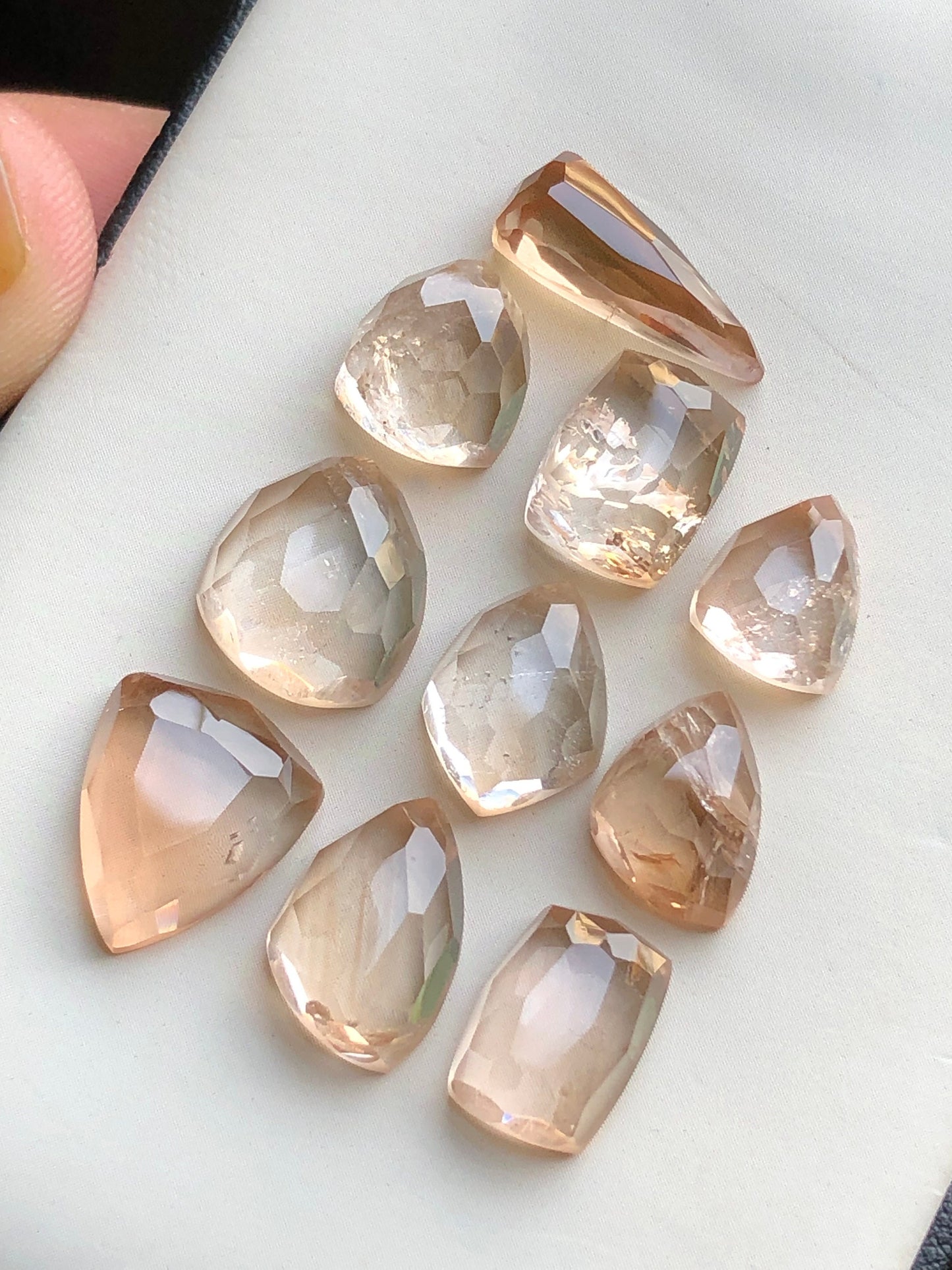 Natural topaz rose cuts lot 62.90 carats