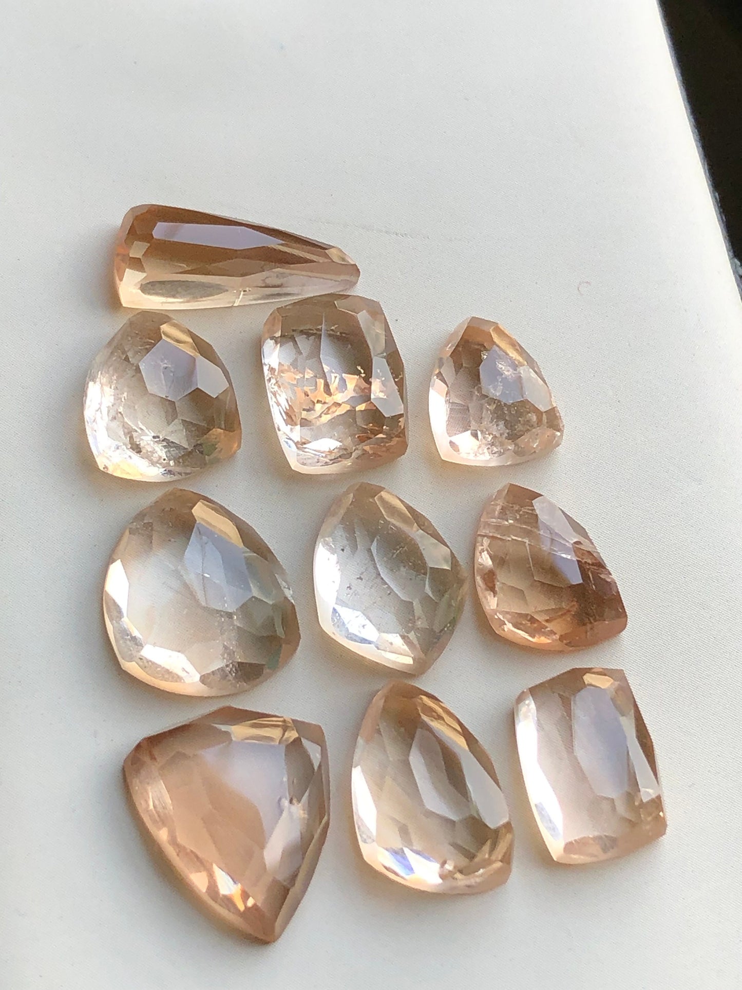 Natural topaz rose cuts lot 62.90 carats