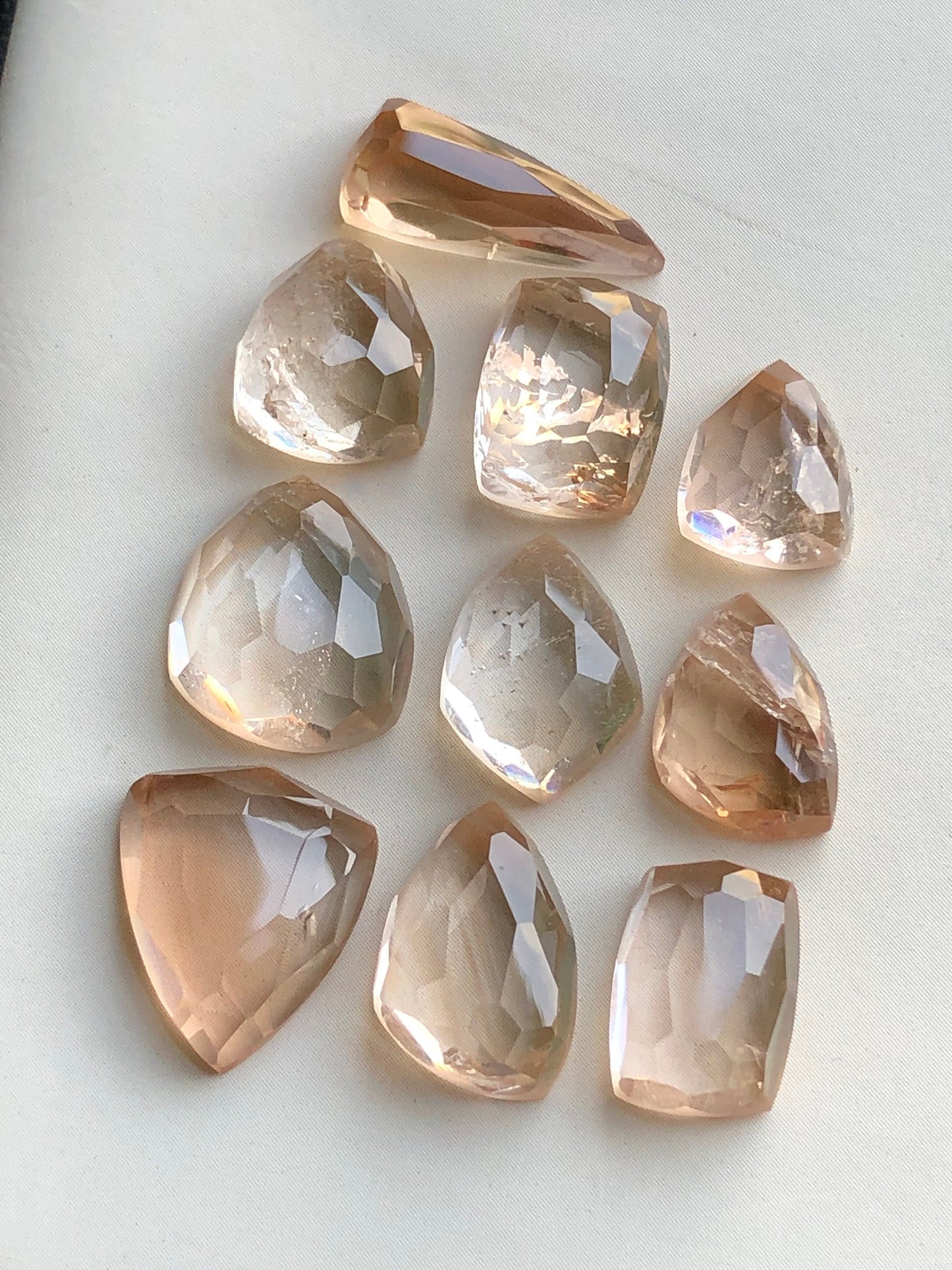 Natural topaz rose cuts lot 62.90 carats