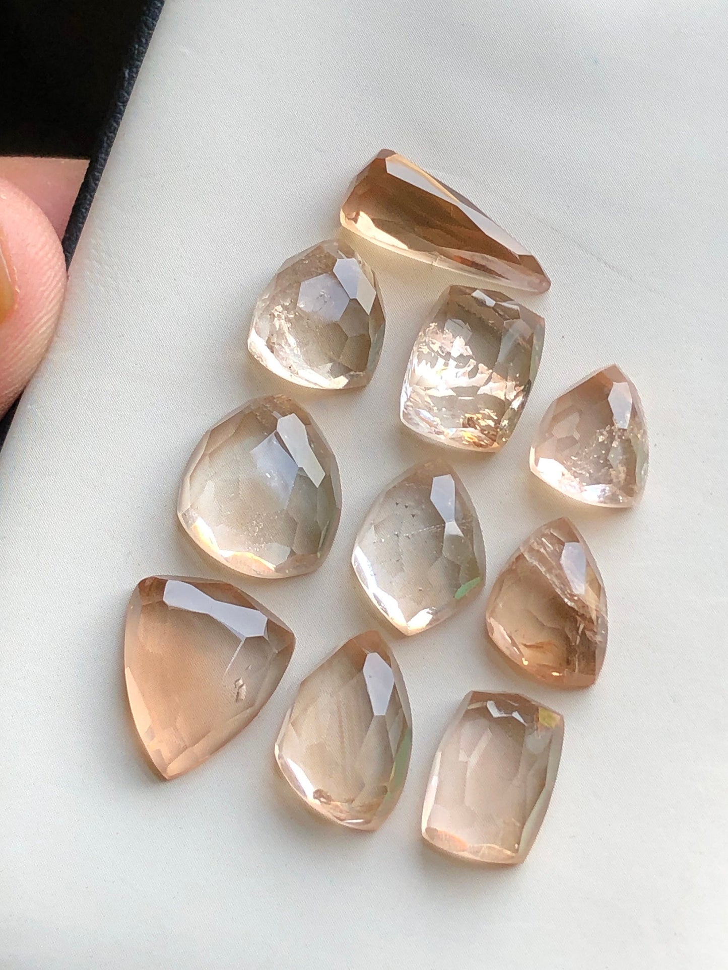 Natural topaz rose cuts lot 62.90 carats