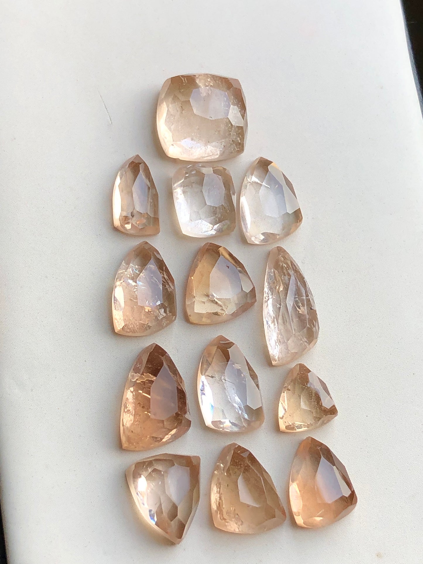 Natural topaz rose cuts lot 56.20 carats