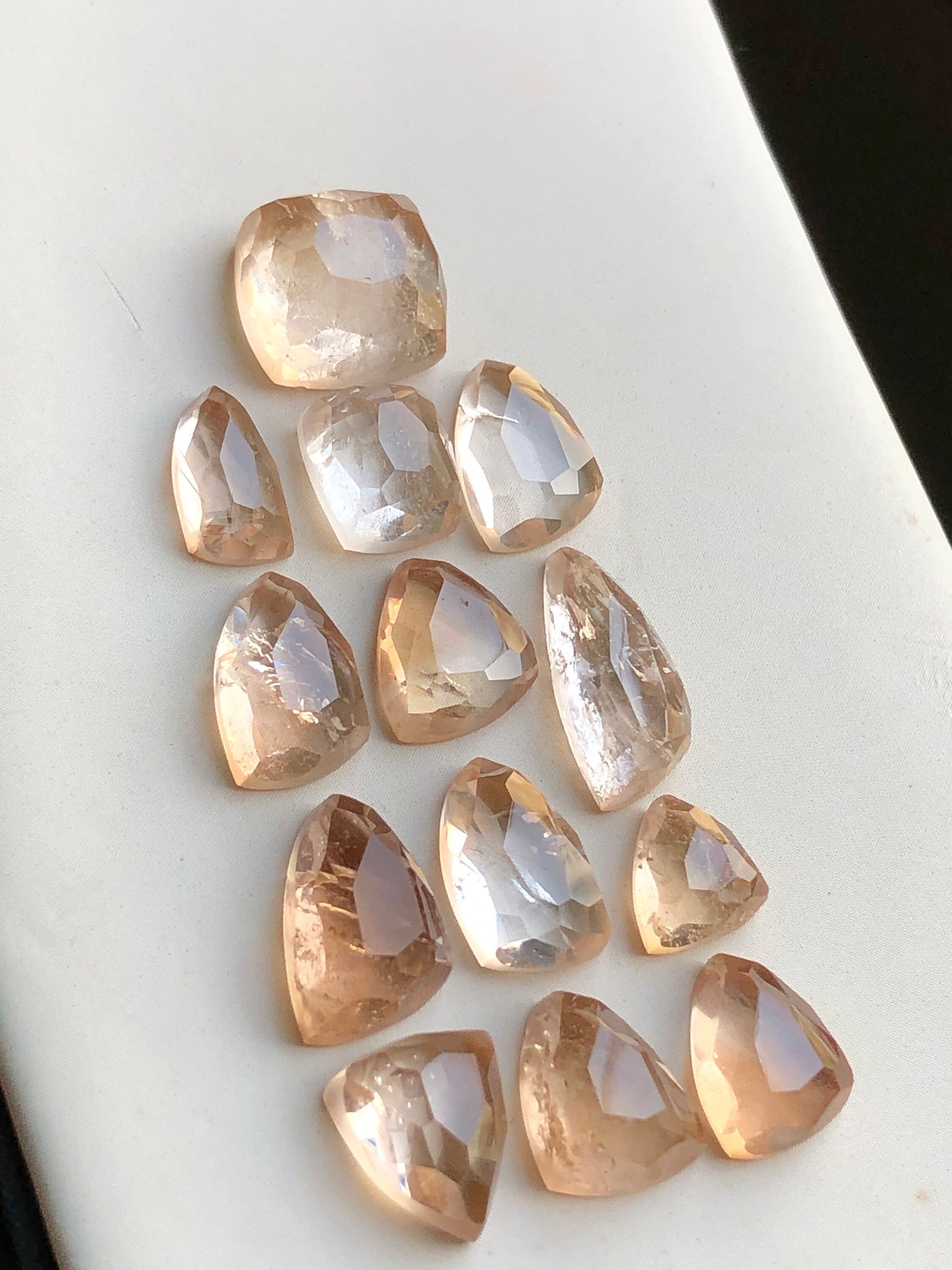 Natural topaz rose cuts lot 56.20 carats