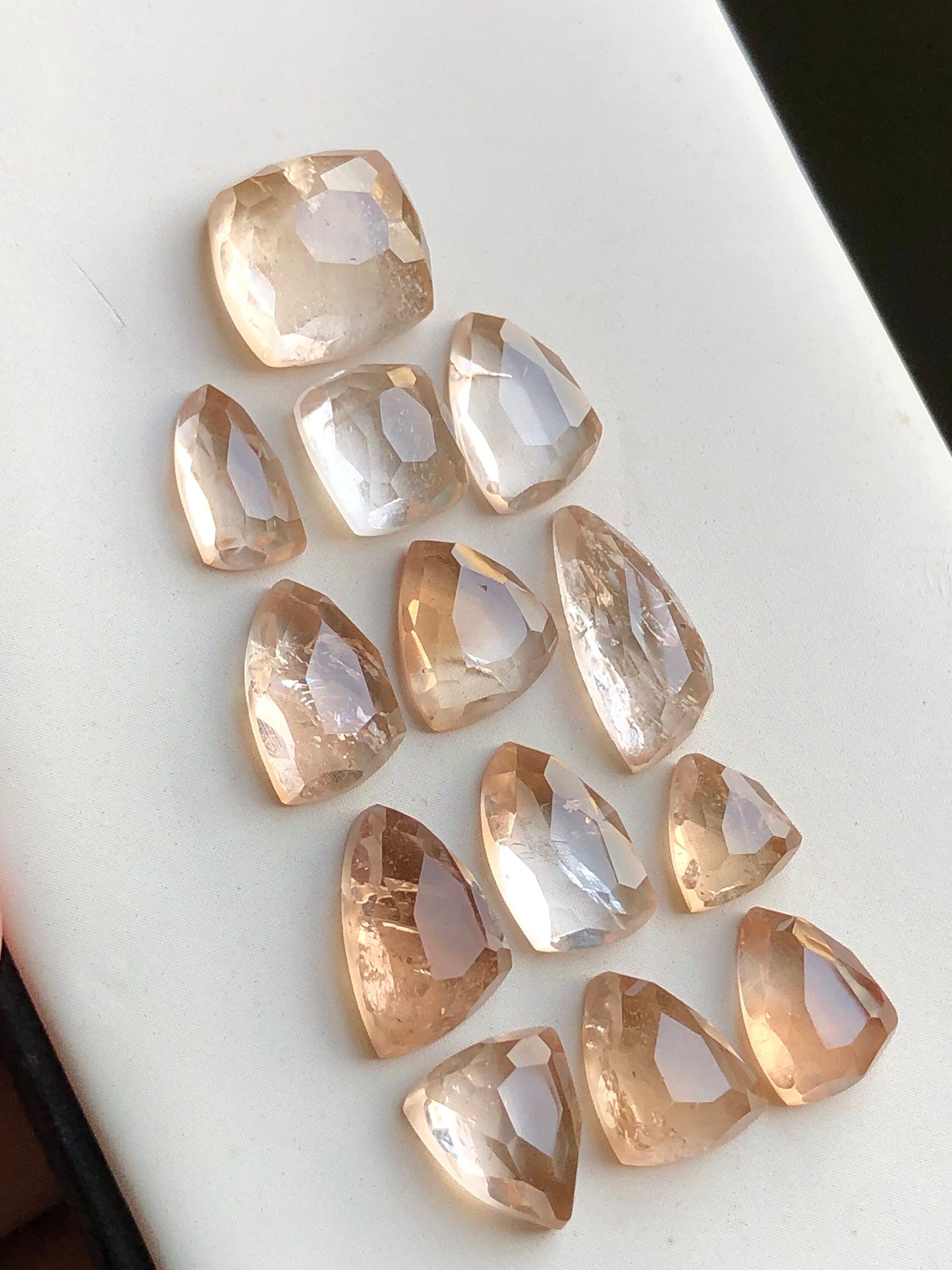 Natural topaz rose cuts lot 56.20 carats