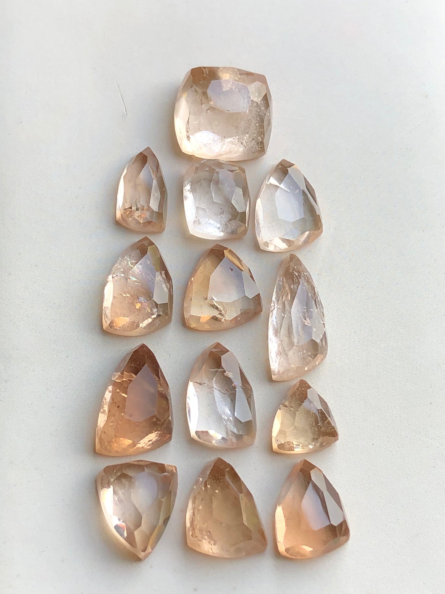 Natural topaz rose cuts lot 56.20 carats