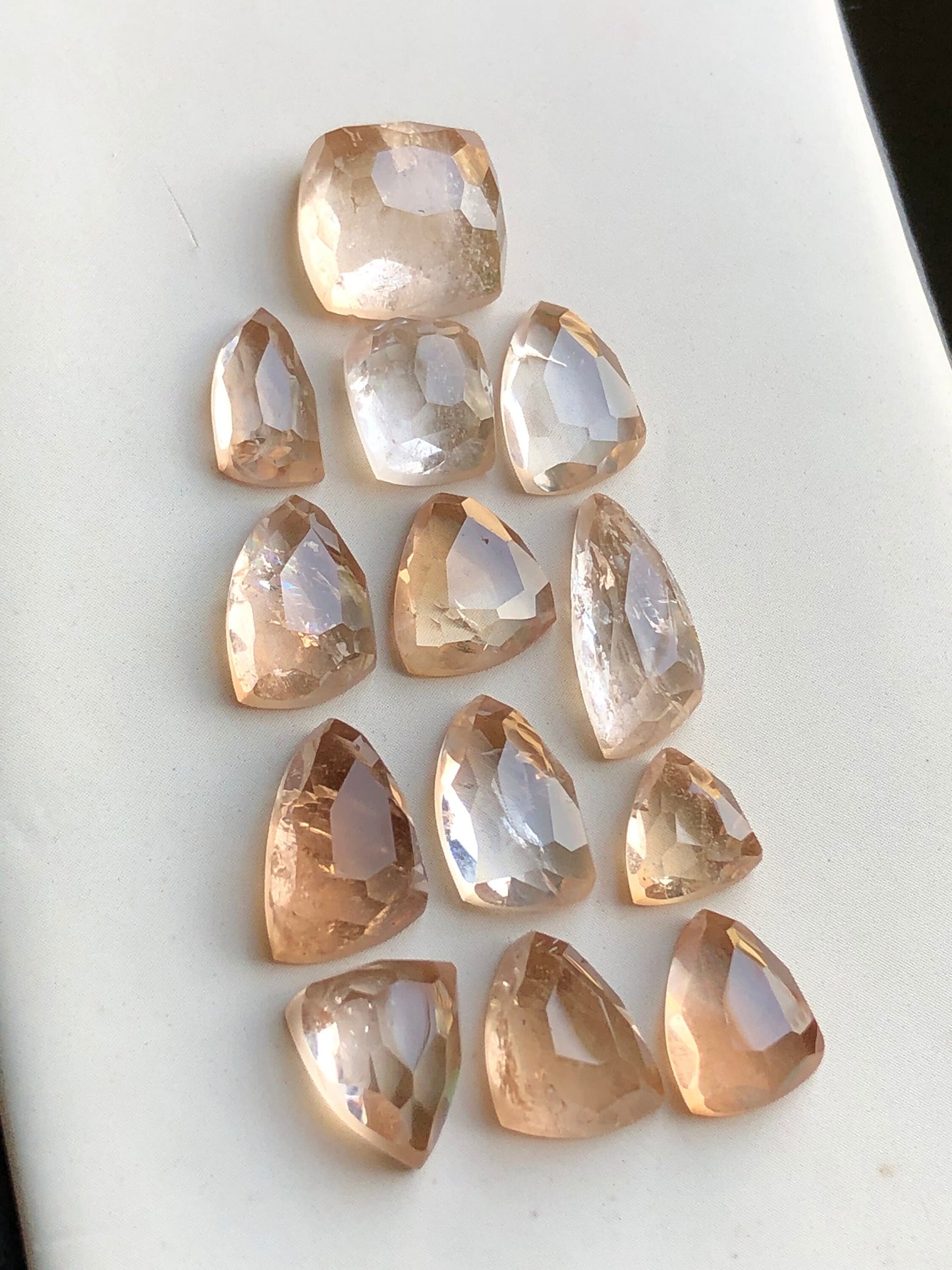 Natural topaz rose cuts lot 56.20 carats