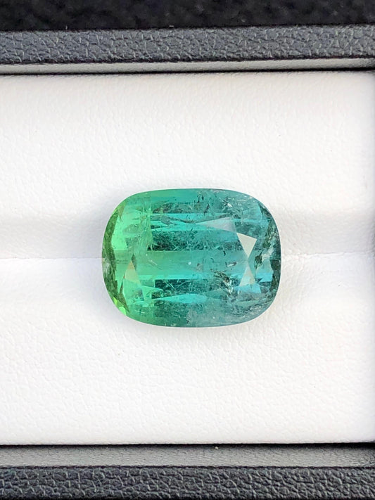 Bluish green tourmaline 13.65 carat