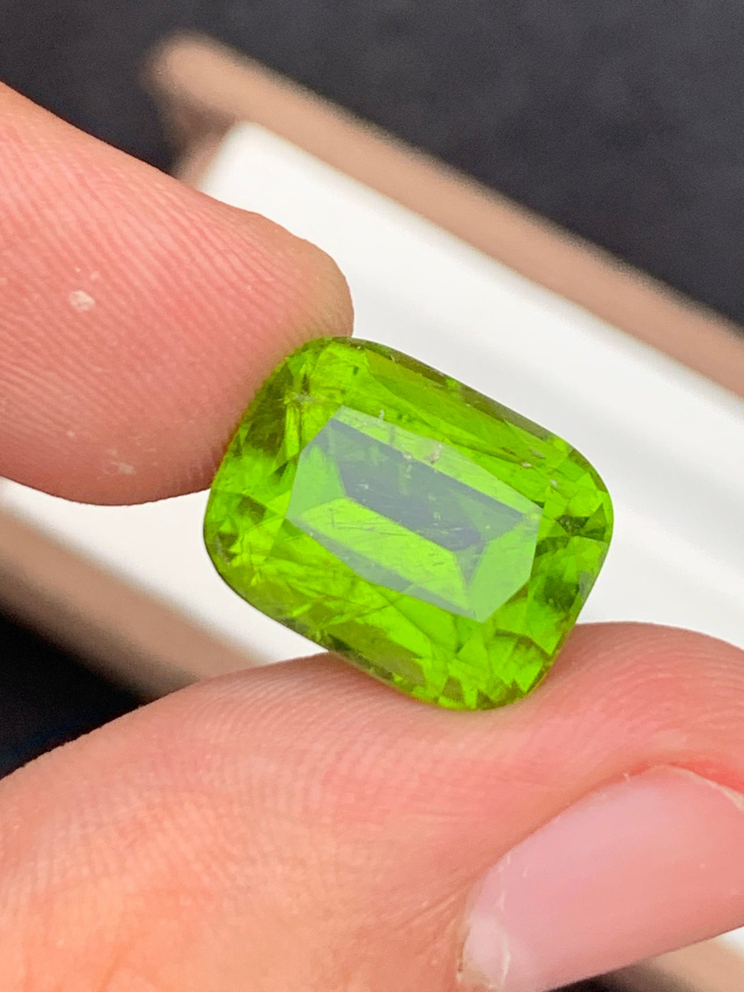 Natural peridot 12.60 carat