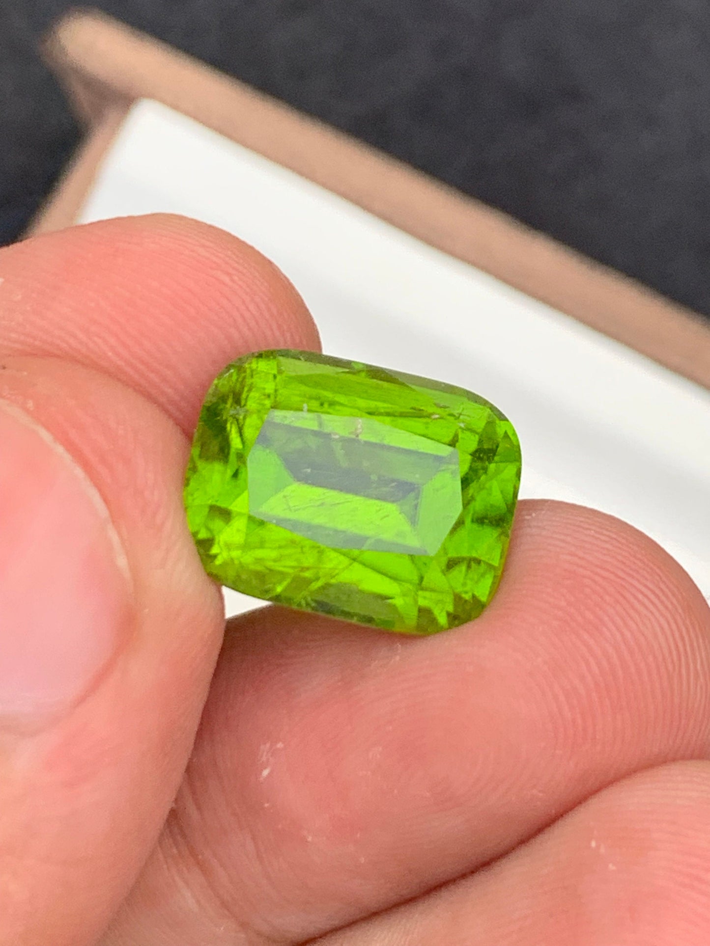 Natural peridot 12.60 carat