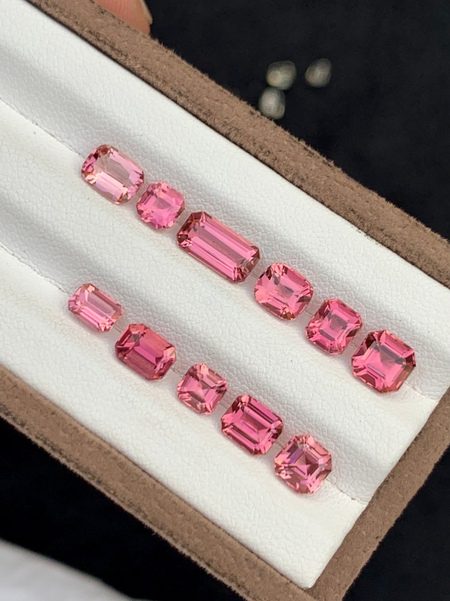 Pink tourmaline lot loop clean 8.80 carats