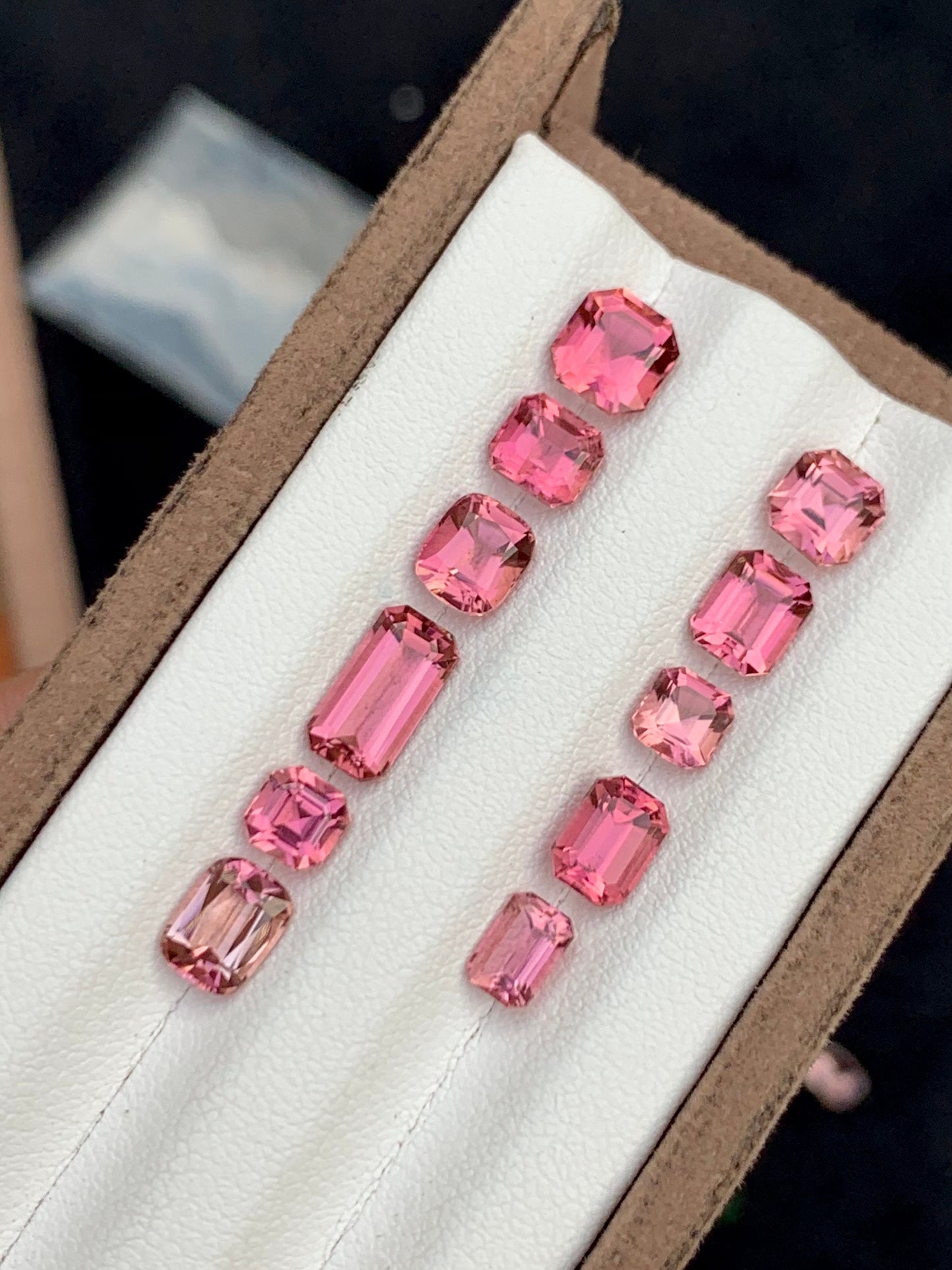 Pink tourmaline lot loop clean 8.80 carats