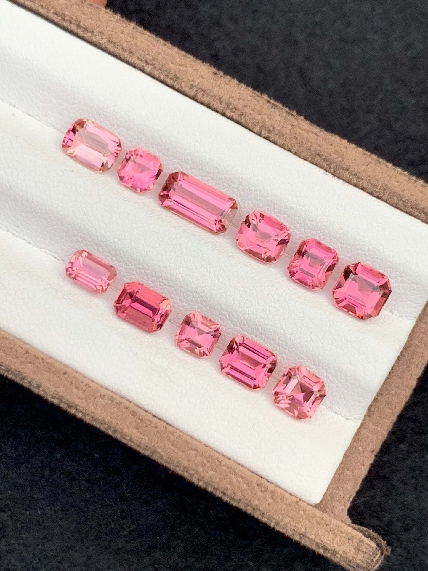 Pink tourmaline lot loop clean 8.80 carats