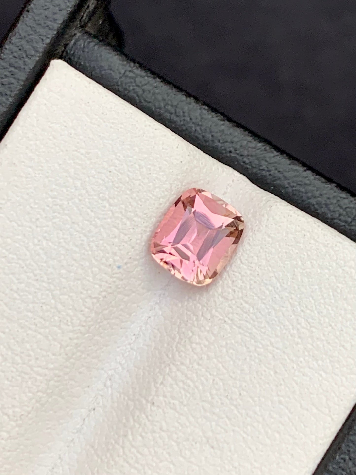 Natural clean peachy pink tourmaline 1.20 carat