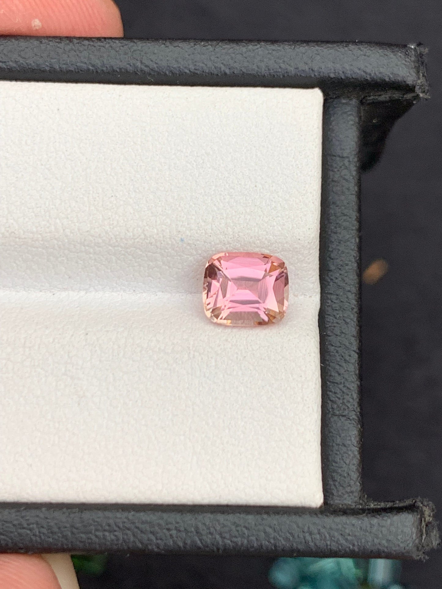 Natural clean peachy pink tourmaline 1.20 carat