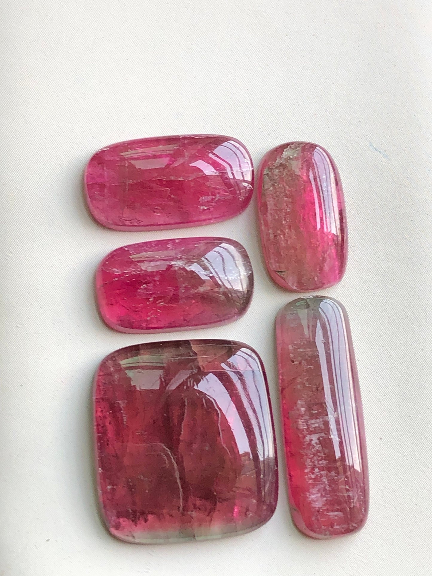 Pink tourmaline cabochons lot origin Afghanistan 62.80 carats