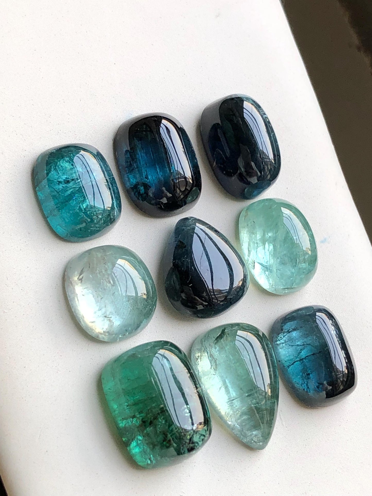 Natural tourmaline cabochons lot origin Afghanistan kunar mines 74.30 carats